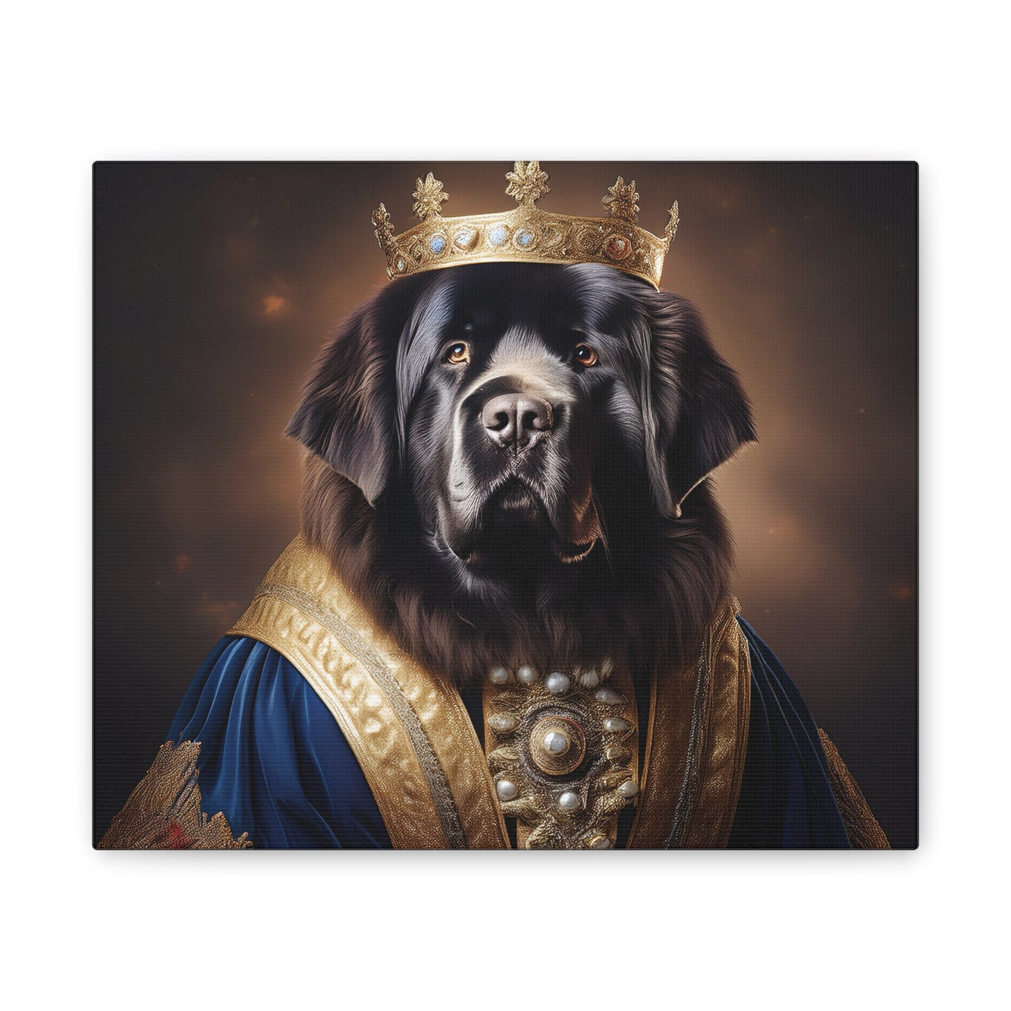 Newfoundland Renaissance Pet Portrait on Canvas | wall art | wall print
