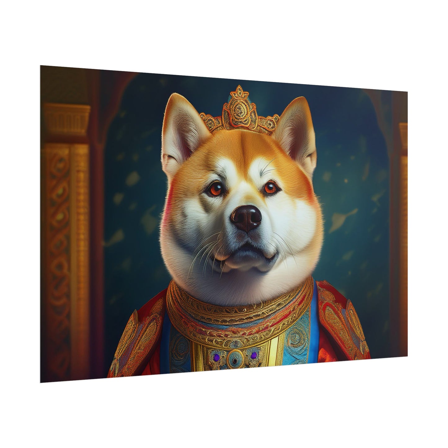 Shiba Dog Renaissance Portrait Print, Art Print, Wall Decor Gift, Animal Lover Home Decor, wall prints, wall art