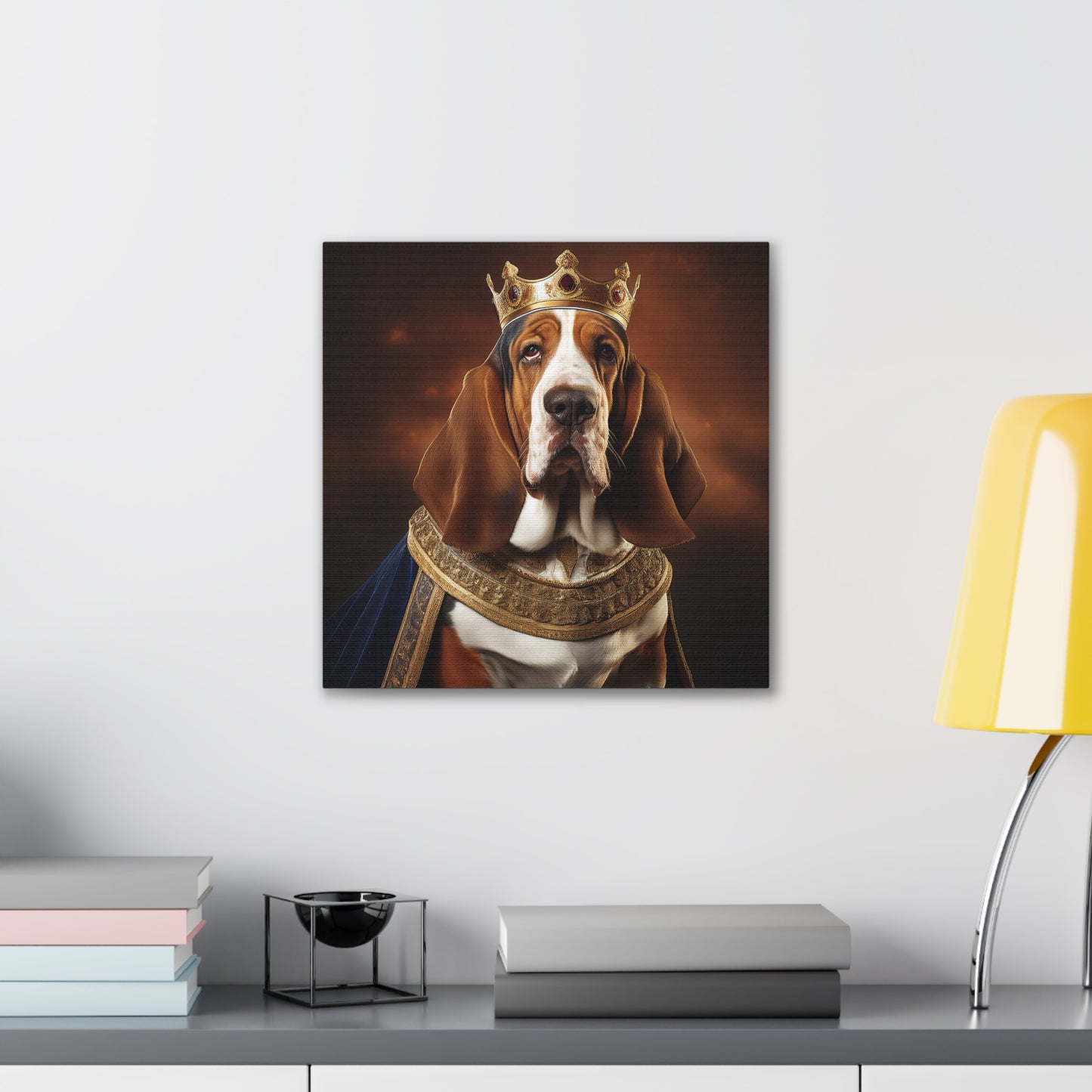 Basset Hound Renaissance Pet Portrait on Canvas | Wall art | wall print | Dog Art