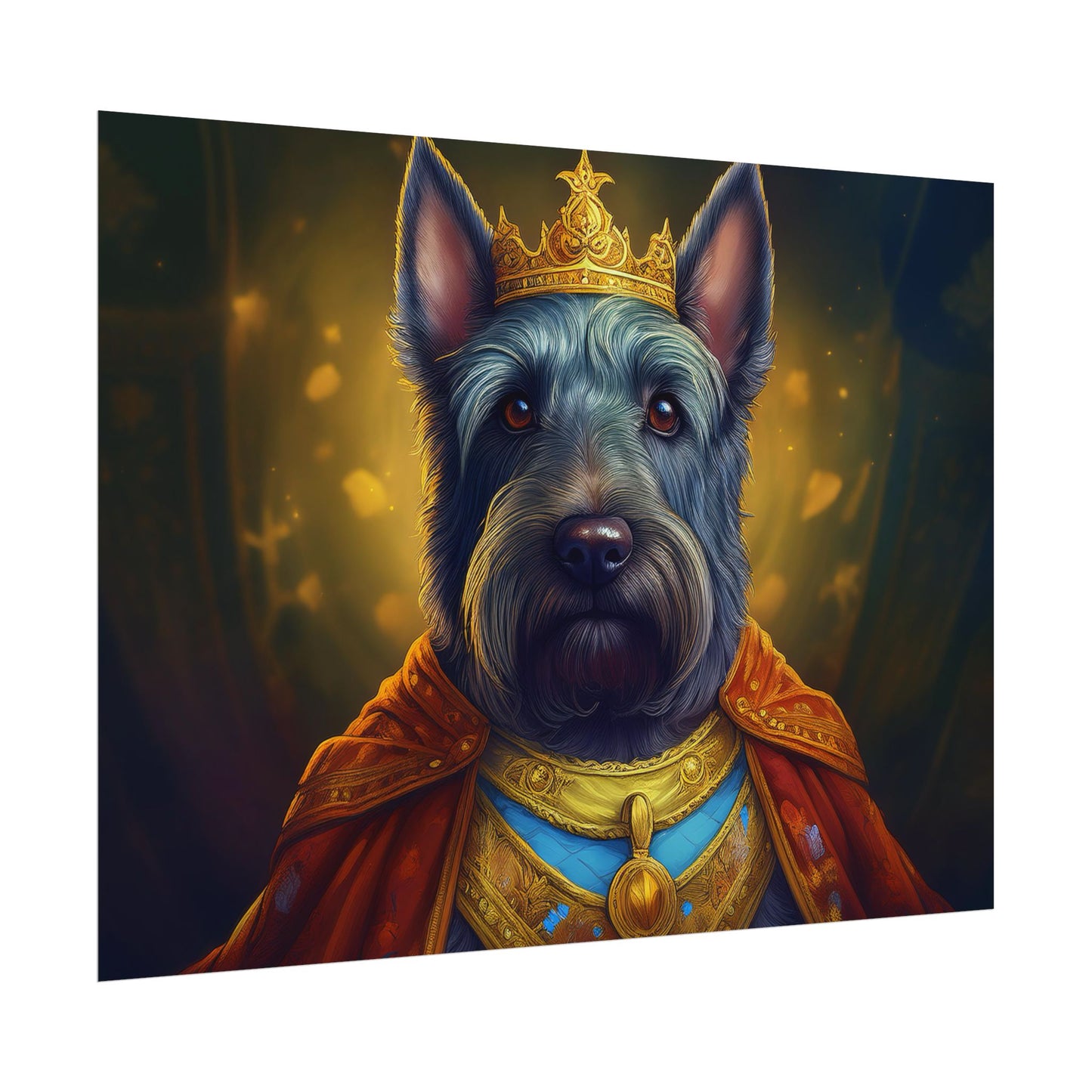 Scottish Terrier Renaissance Pet Portrait Print, Dog Lover Wall Art, Animal Artwork, wall prints, wall art, Dog Memorial Gift