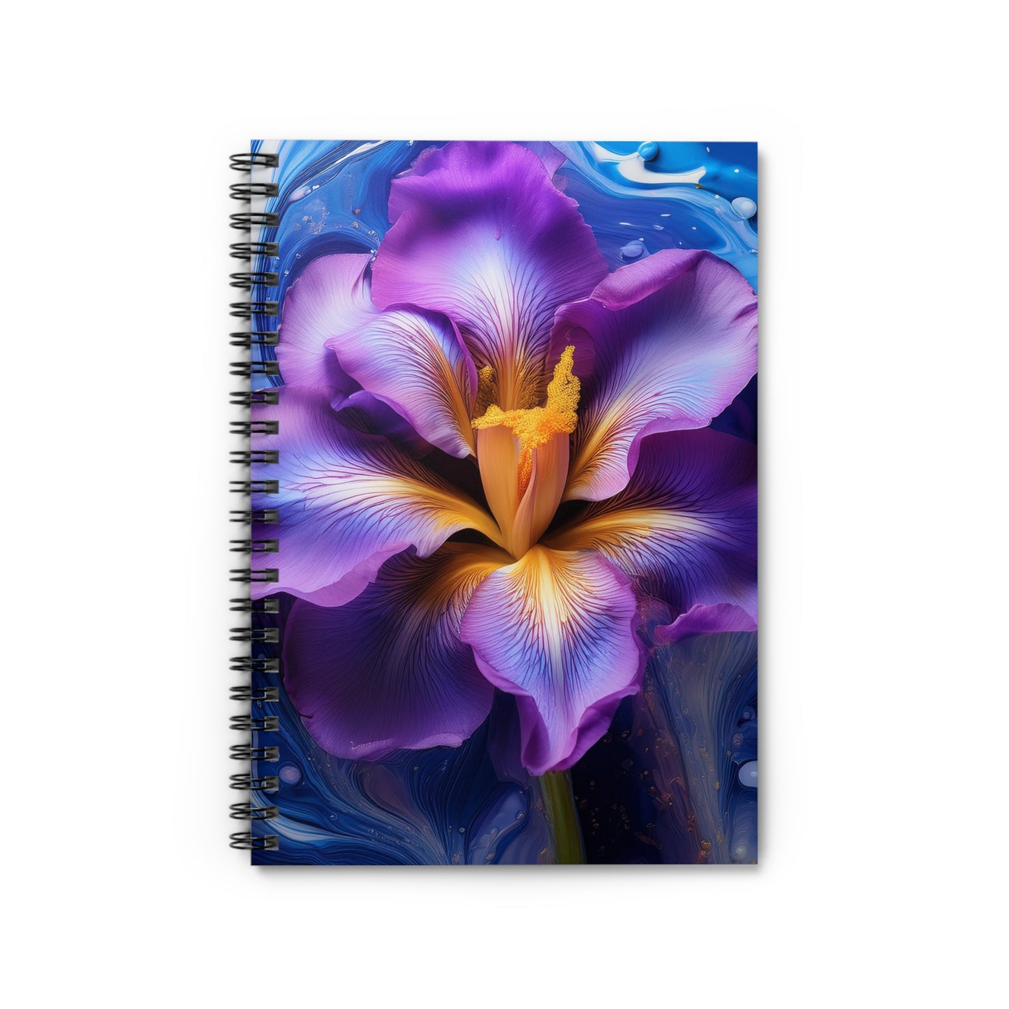 Abstract Iris 2 Floral Spiral Notebook, journaling, notes, diary, sketchbook