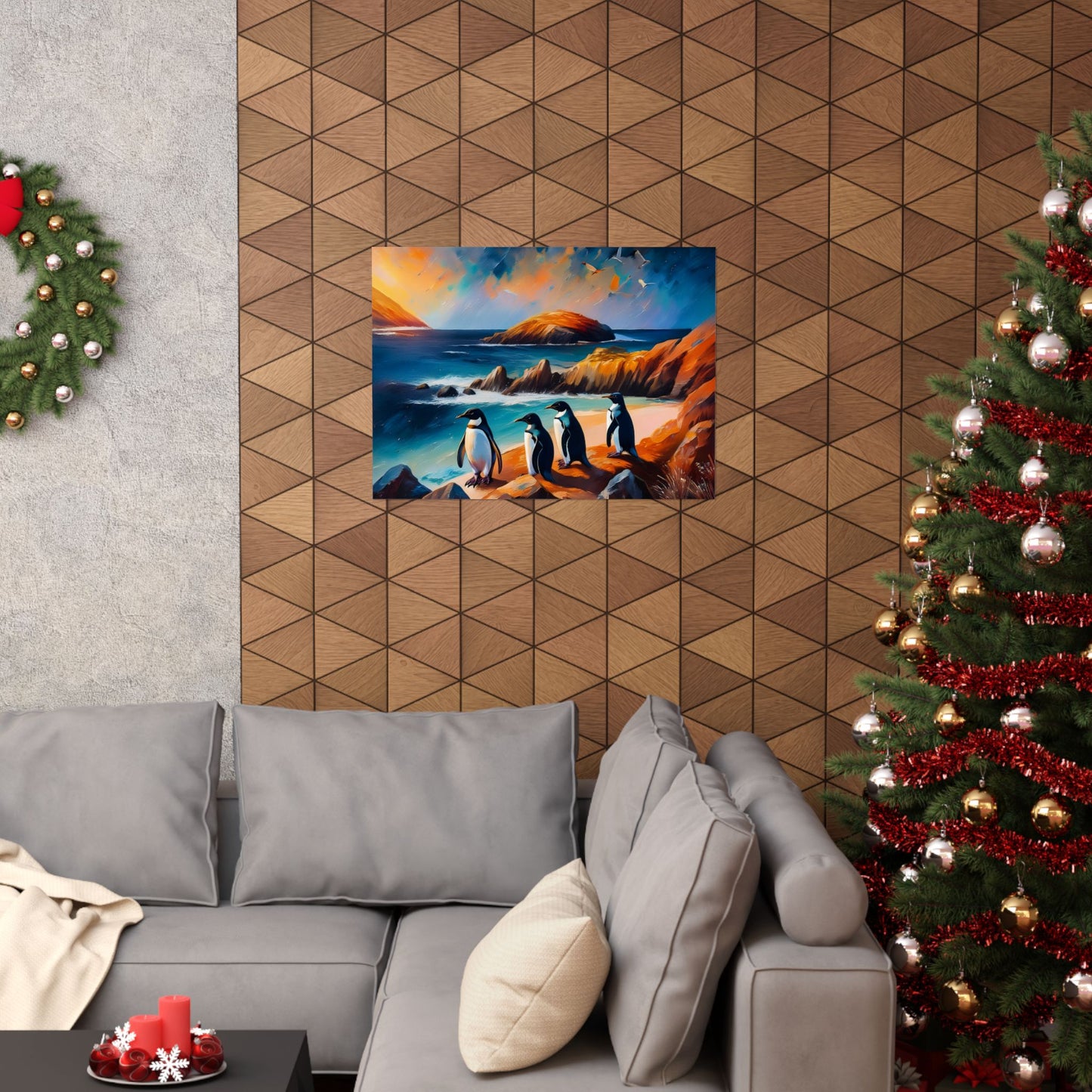 Phillip Island Little Penguins Australia Wall Art | Vibrant Wall Print | Unique Painting Print | Style 2 | Wall Art | Wall Print