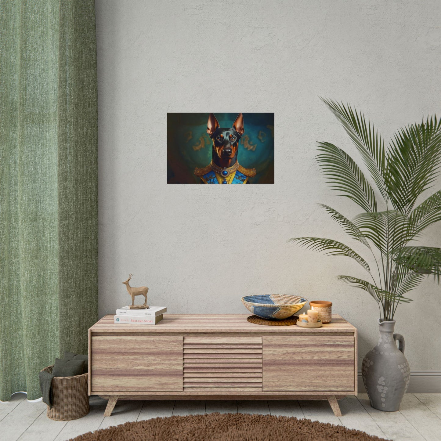 Doberman Pinscher Renaissance Dog Pet Portrait Print | Wall Art | Wall Print | Dog Art