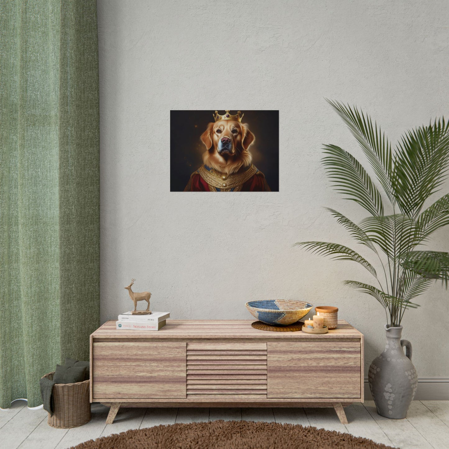 Golden Retriever Renaissance Dog Portrait Art Print, Wall Decor Gift, Animal Lover Home Decor, Dog Wall Art