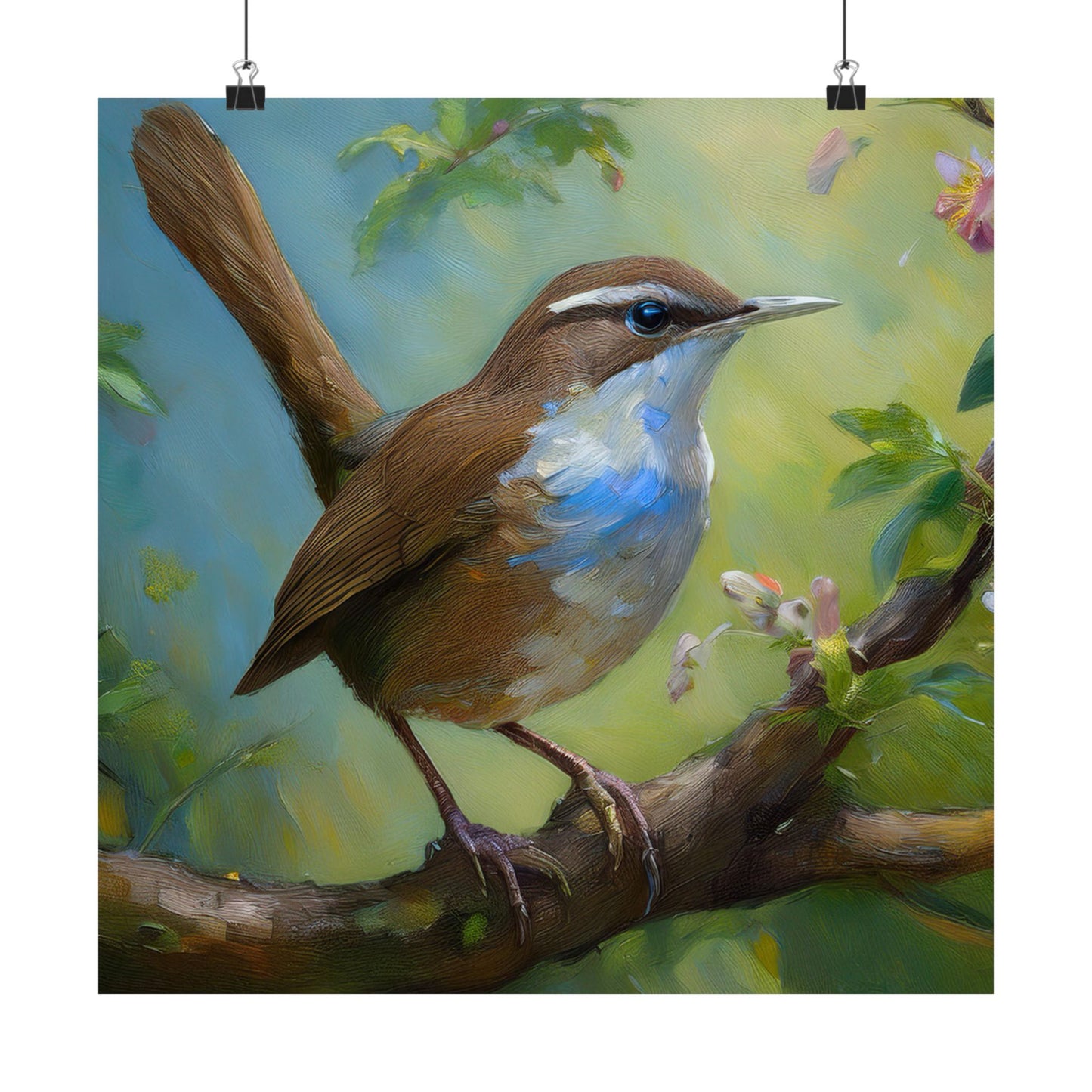 Carolina Wren Painting Print | Wall Art | Wall Print | Bird Art