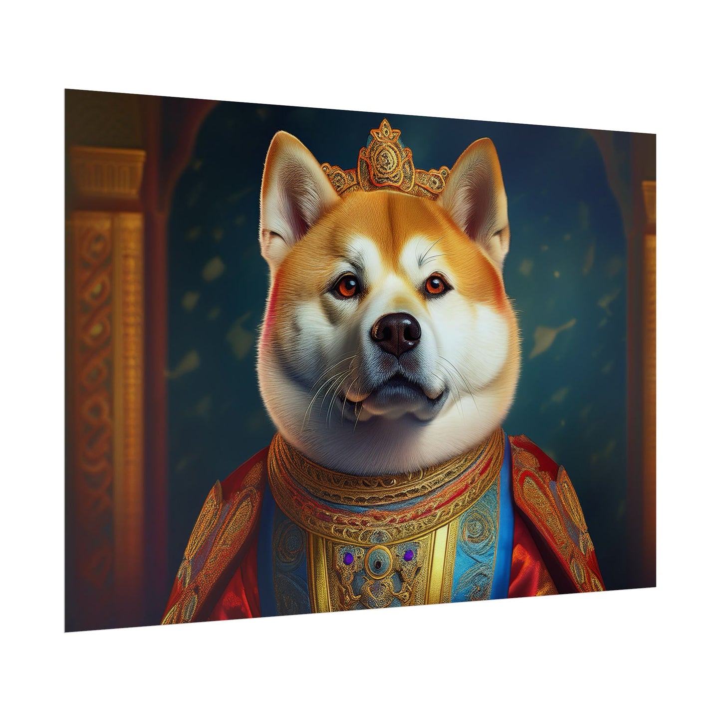 Shiba Dog Renaissance Portrait Print, Art Print, Wall Decor Gift, Animal Lover Home Decor, wall prints, wall art