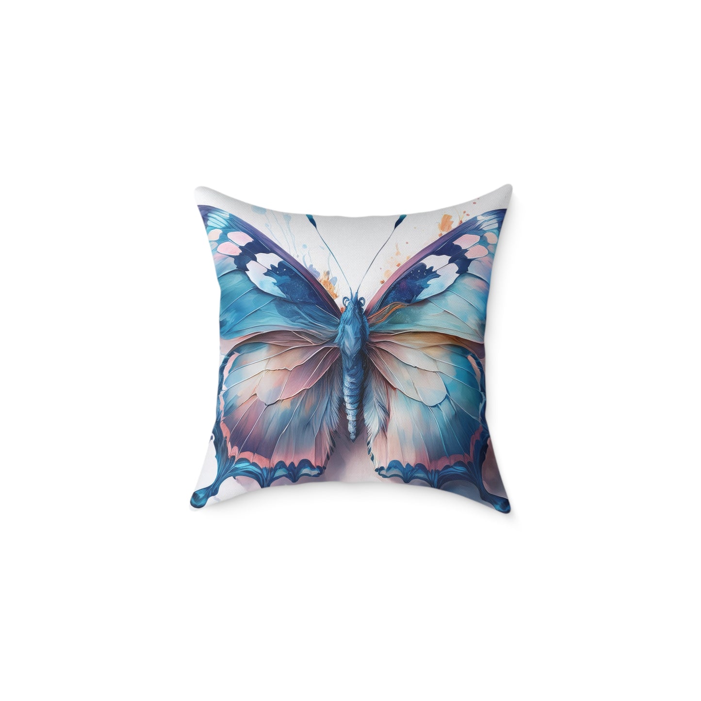 Butterfly Art Throw Pillow (Black Back), Inspirational Home Decor, Gift for Nature Lovers, Cozy Living Room Accent, Spring Decor, Butterfly Lovers