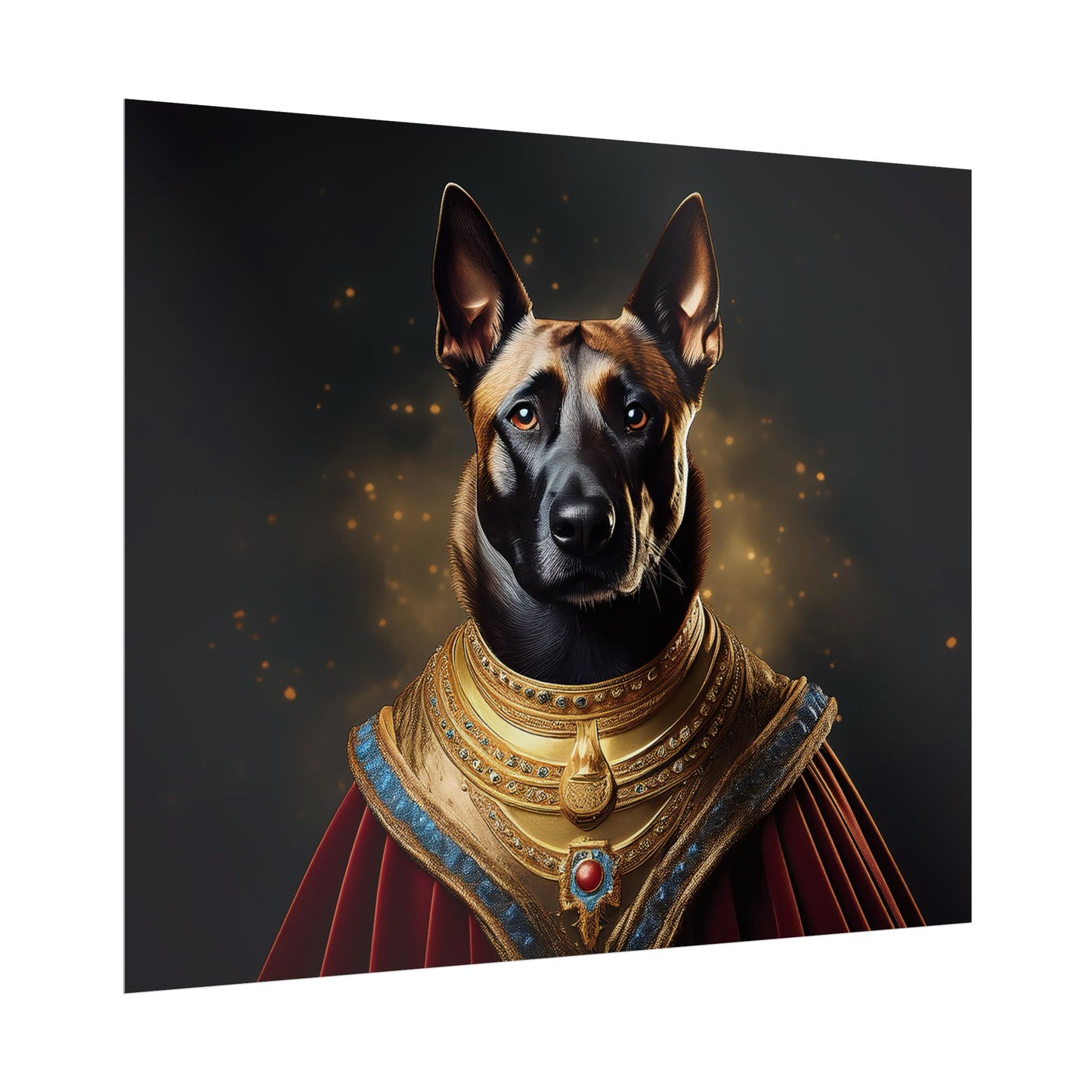 Belgian Malinois Renaissance Dog Portrait Wall Print, Art Print, Art Print, Animal Lover Home Decor, Dog Wall Art, wall art