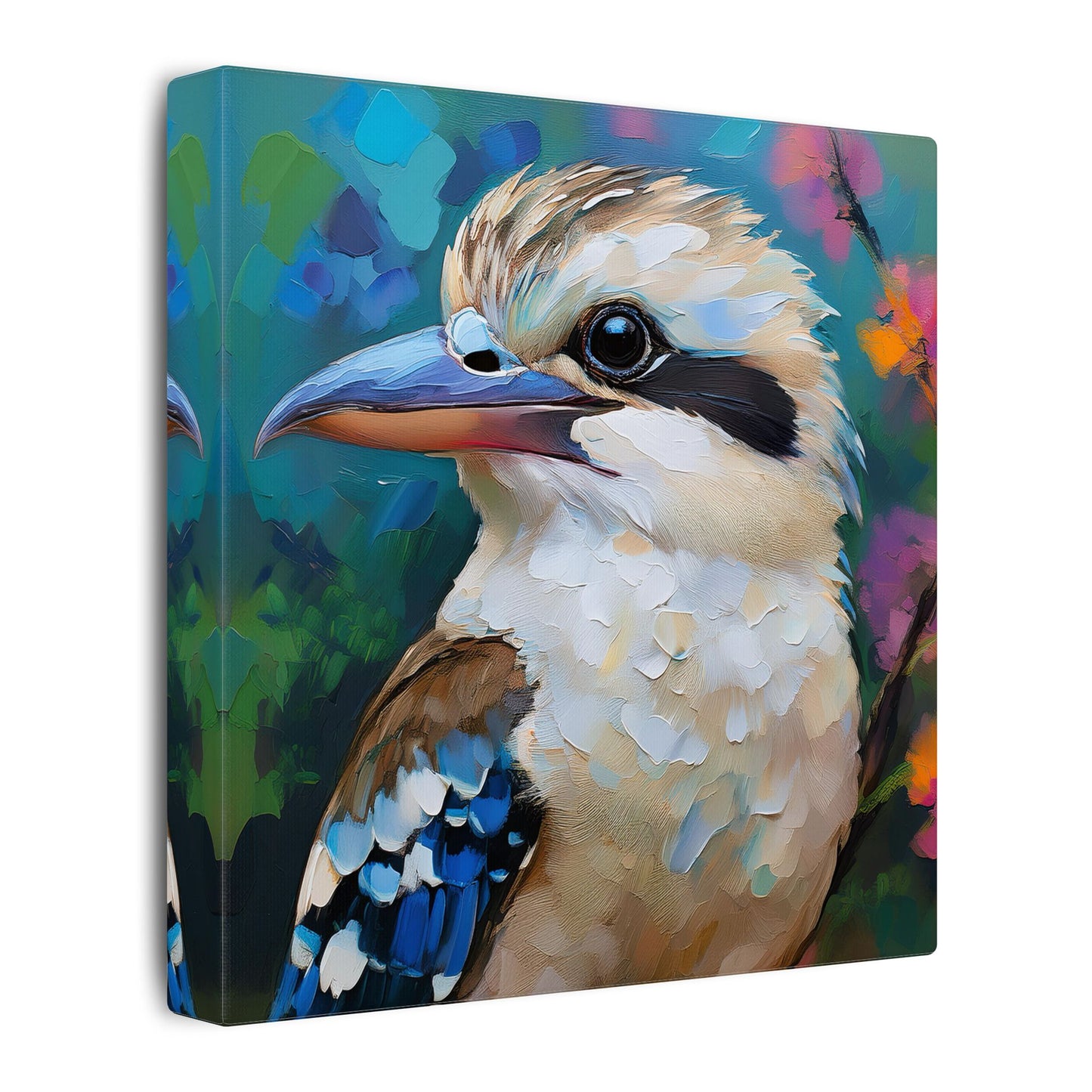 Vibrant Kookaburra Australia Bird Canvas Print, Nature Lover Gift, Wall Print, Australia Art, Bird Art