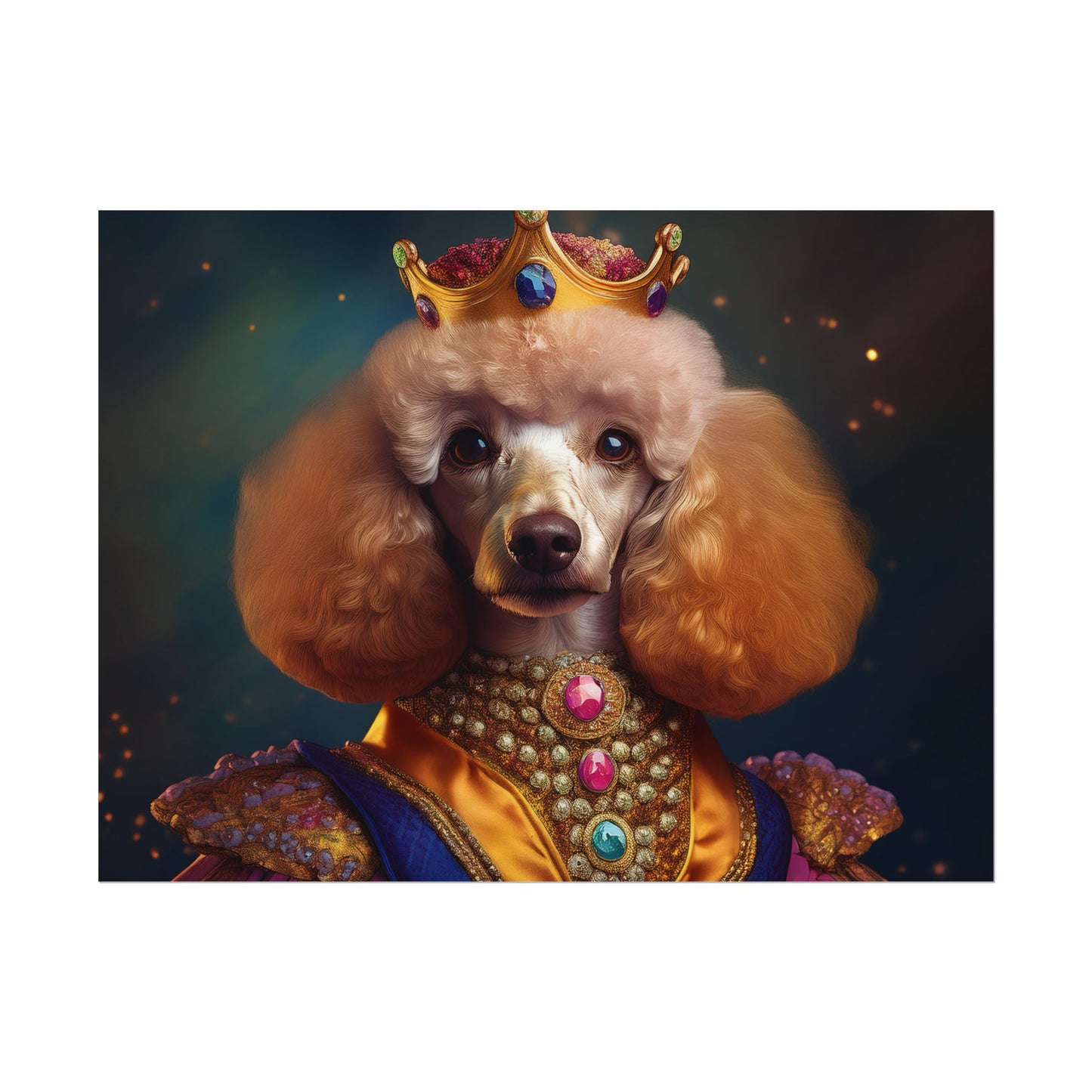 Poodle Dog Renaissance Pet Portrait, Dog Lover Gift, Animal Lover, Home Decor, Wall Art, Wall Print