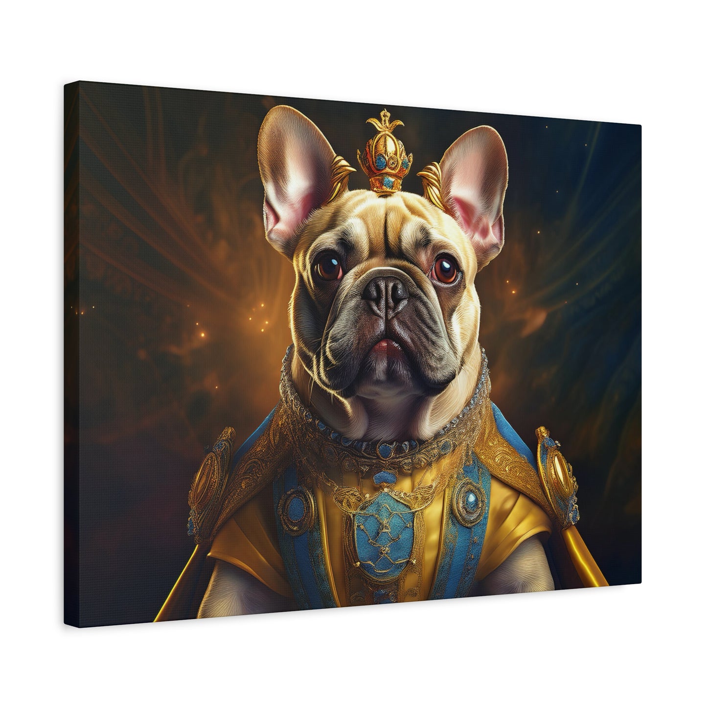 French Bulldog Renaissance Pet Portrait on Canvas | Wall Print | Wall Art | Dog Art