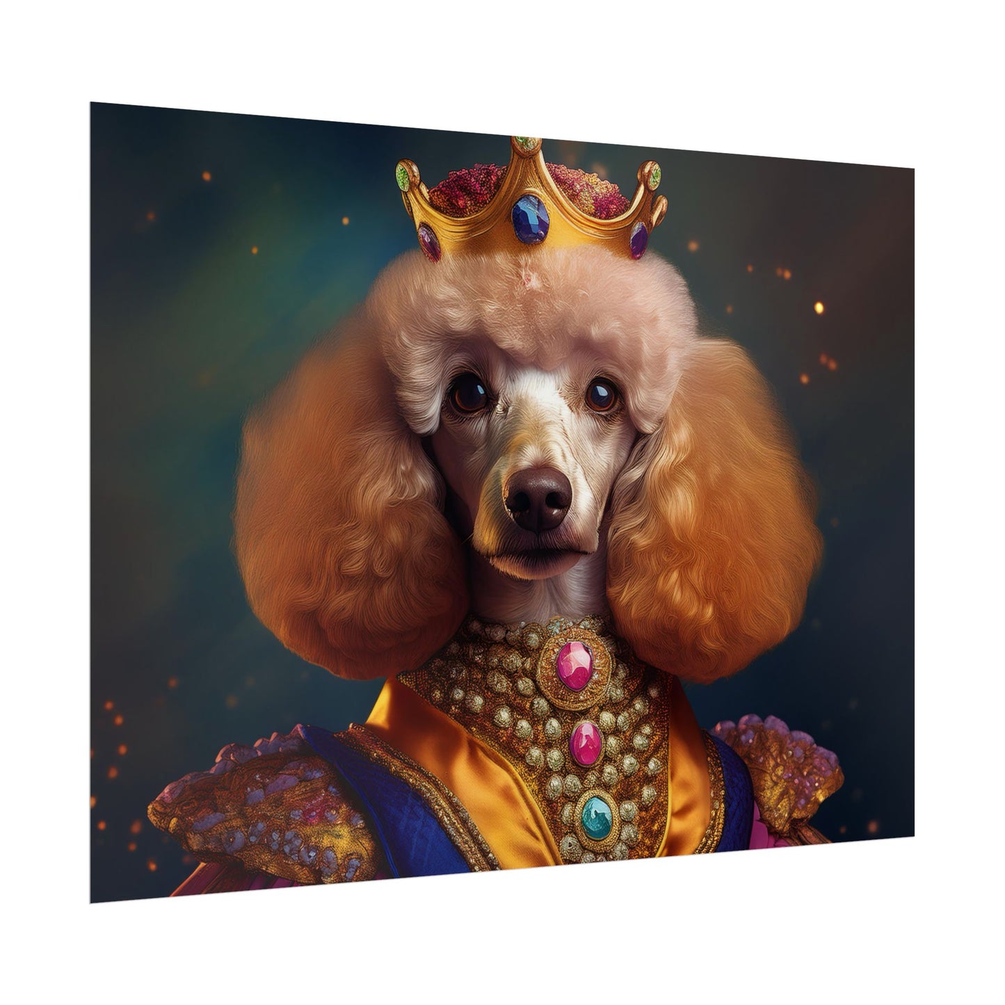 Poodle Dog Renaissance Pet Portrait, Dog Lover Gift, Animal Lover, Home Decor, Wall Art, Wall Print