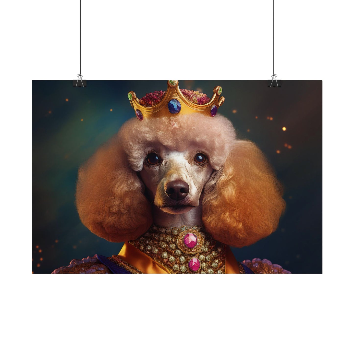 Poodle Dog Renaissance Pet Portrait, Dog Lover Gift, Animal Lover, Home Decor, Wall Art, Wall Print