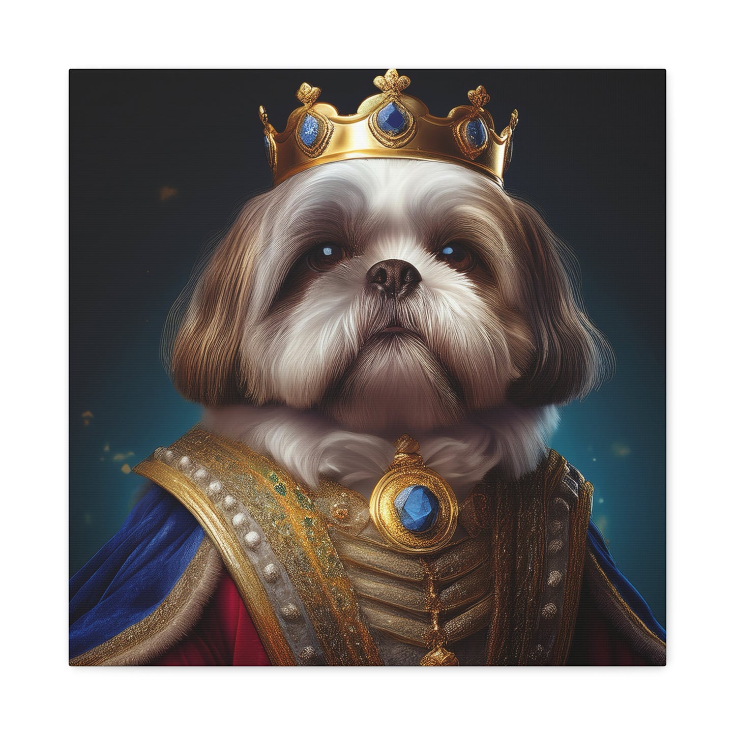 Shih Tzu Renaissance Pet Portrait on Canvas | wall art, wall print, dog portrait, dog art
