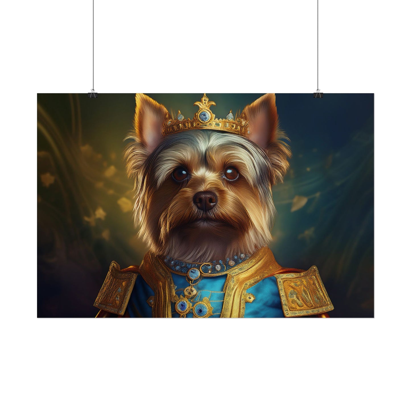 Yorkshire Terrier Dog Renaissance Pet Portrait Print | Wall Art | Wall Print | Dog Art