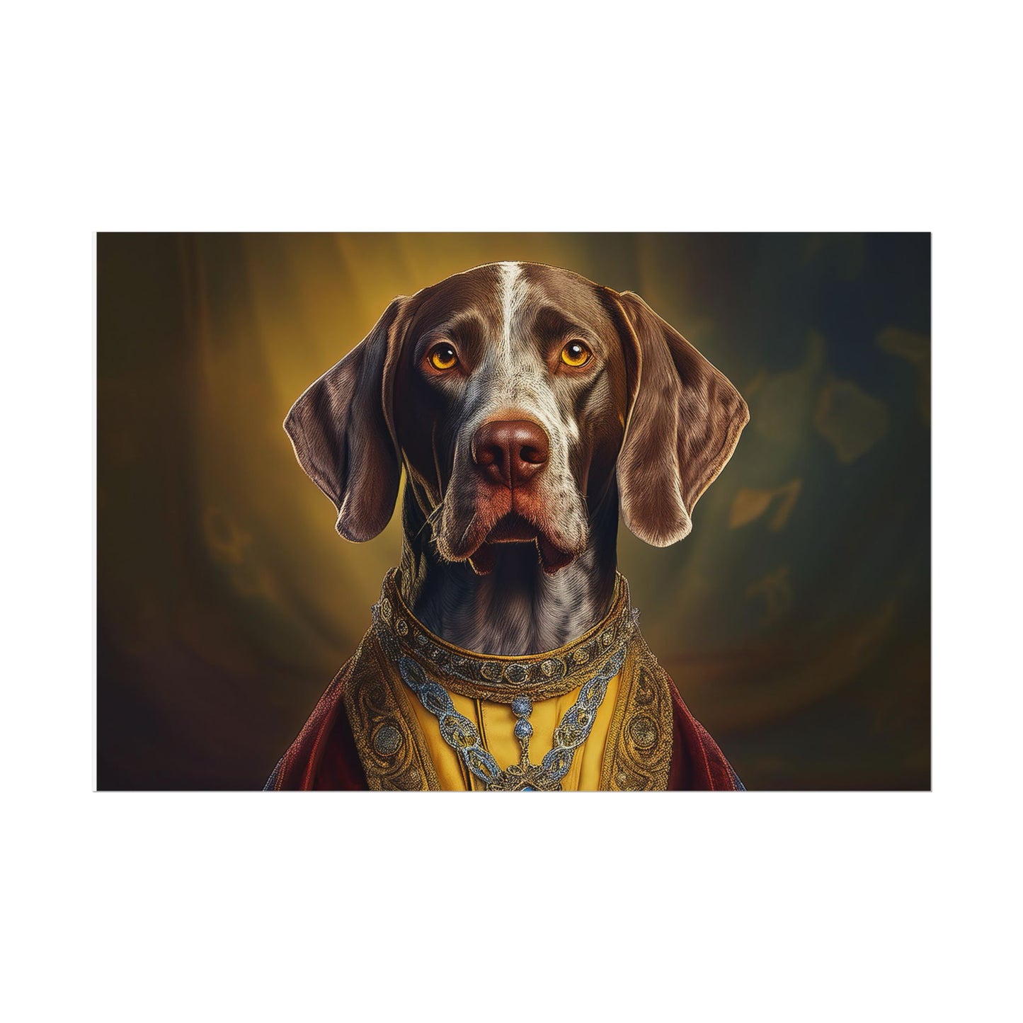 German Shorthaired Pointer Dog Renaissance Pet Portrait, Art Print, Animal Lover gift, Dog Wall Art, wall prints, wall art