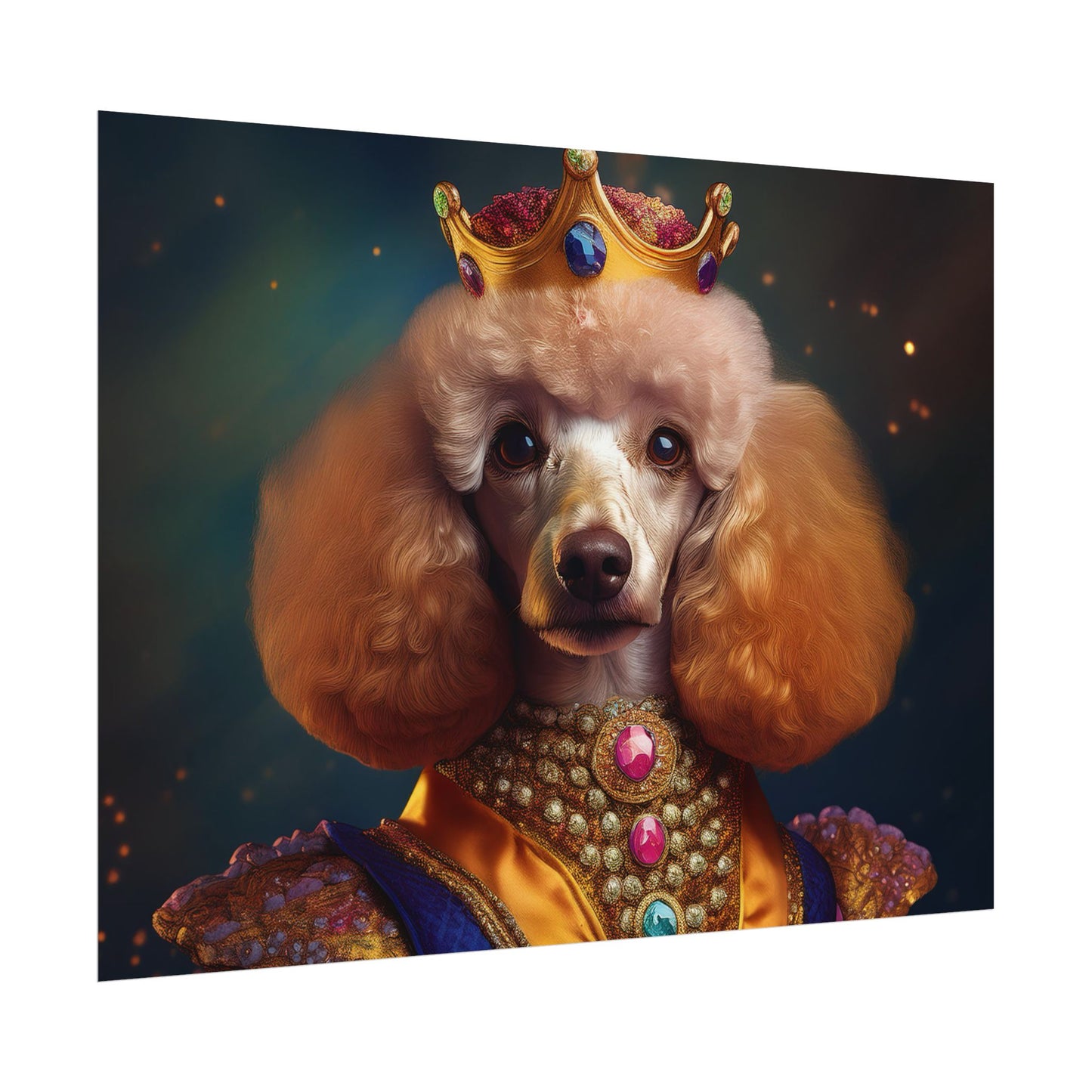 Poodle Dog Renaissance Pet Portrait, Dog Lover Gift, Animal Lover, Home Decor, Wall Art, Wall Print