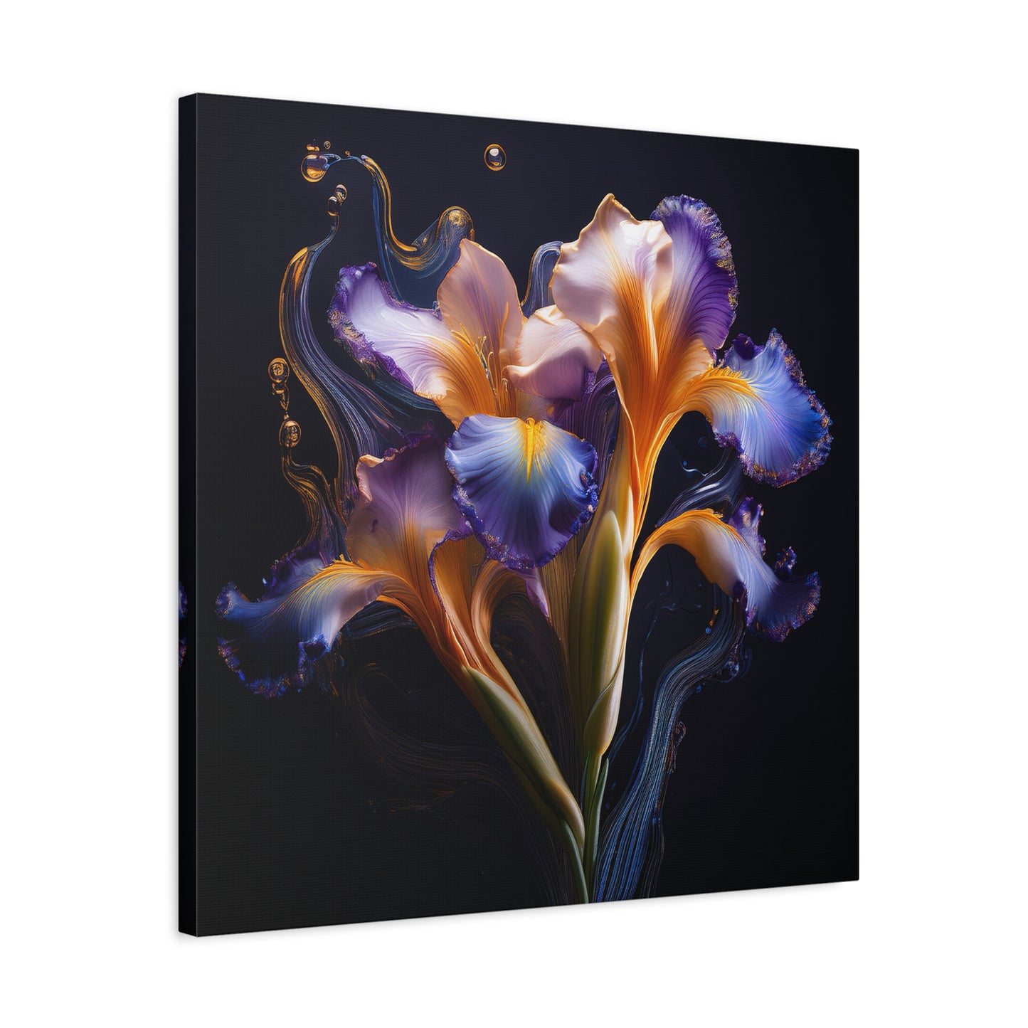 Abstract Iris Floral Square Framed Print, wall art, wall prints, art print