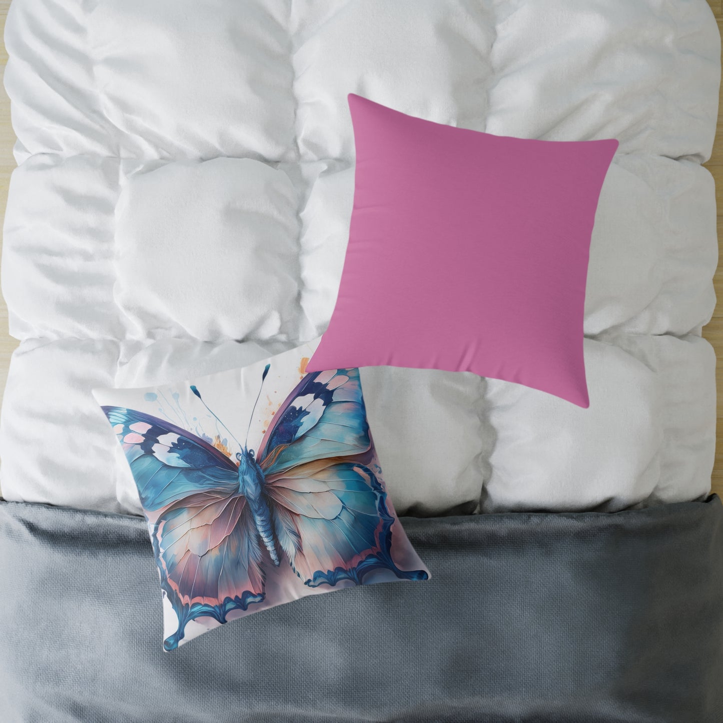 Butterfly Art Throw Pillow, Inspirational Home Decor, Gift for Nature Lovers, Cozy Living Room Accent, Spring Decor, Butterfly Lovers