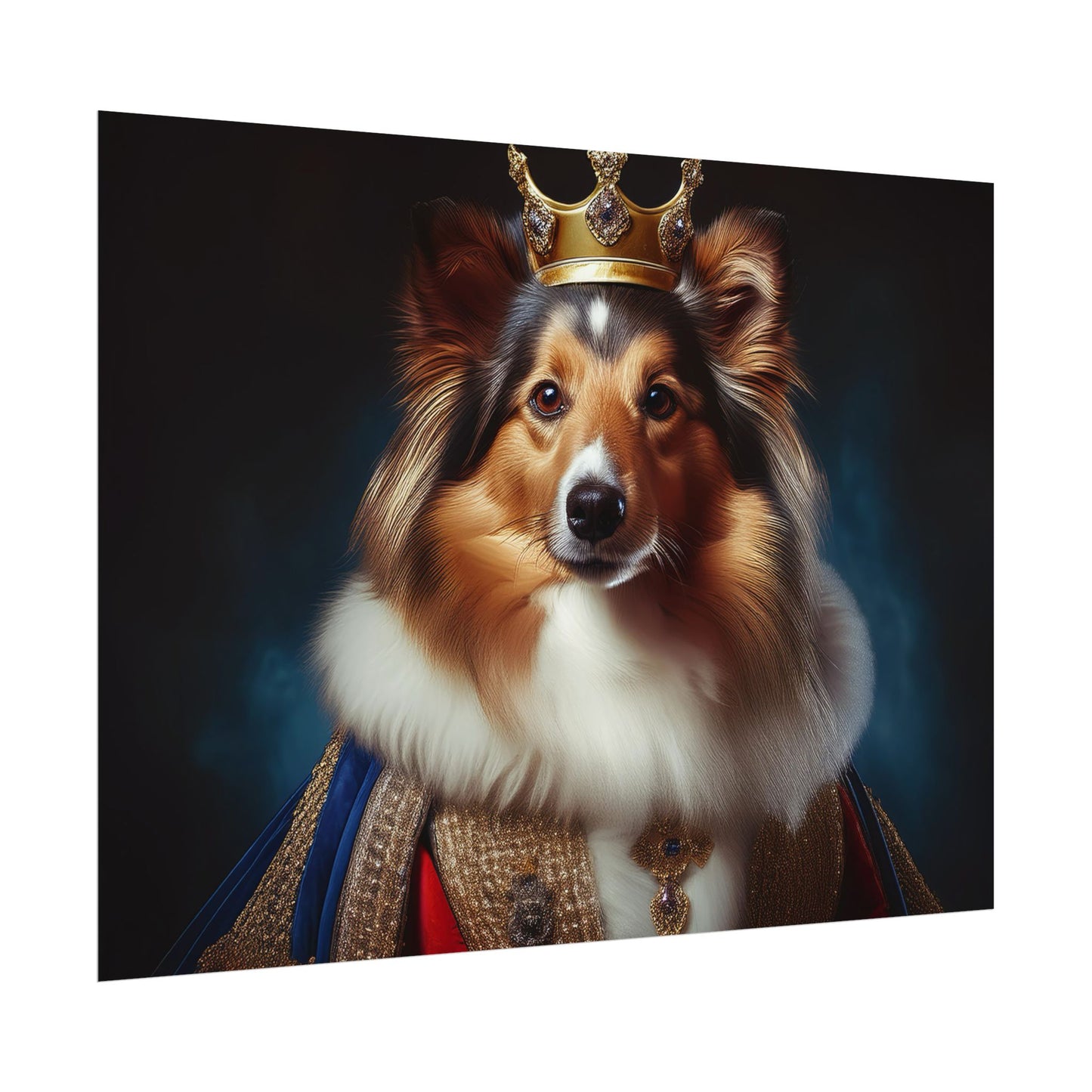 Shetland Sheepdog Renaissance Dog Portrait Art Print, Wall Decor Gift, Animal Lover Home Decor, Dog Wall Art