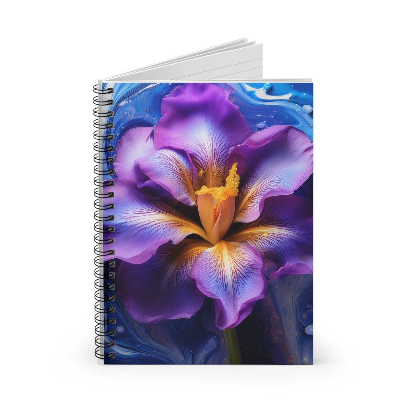 Abstract Iris 2 Floral Spiral Notebook, journaling, notes, diary, sketchbook