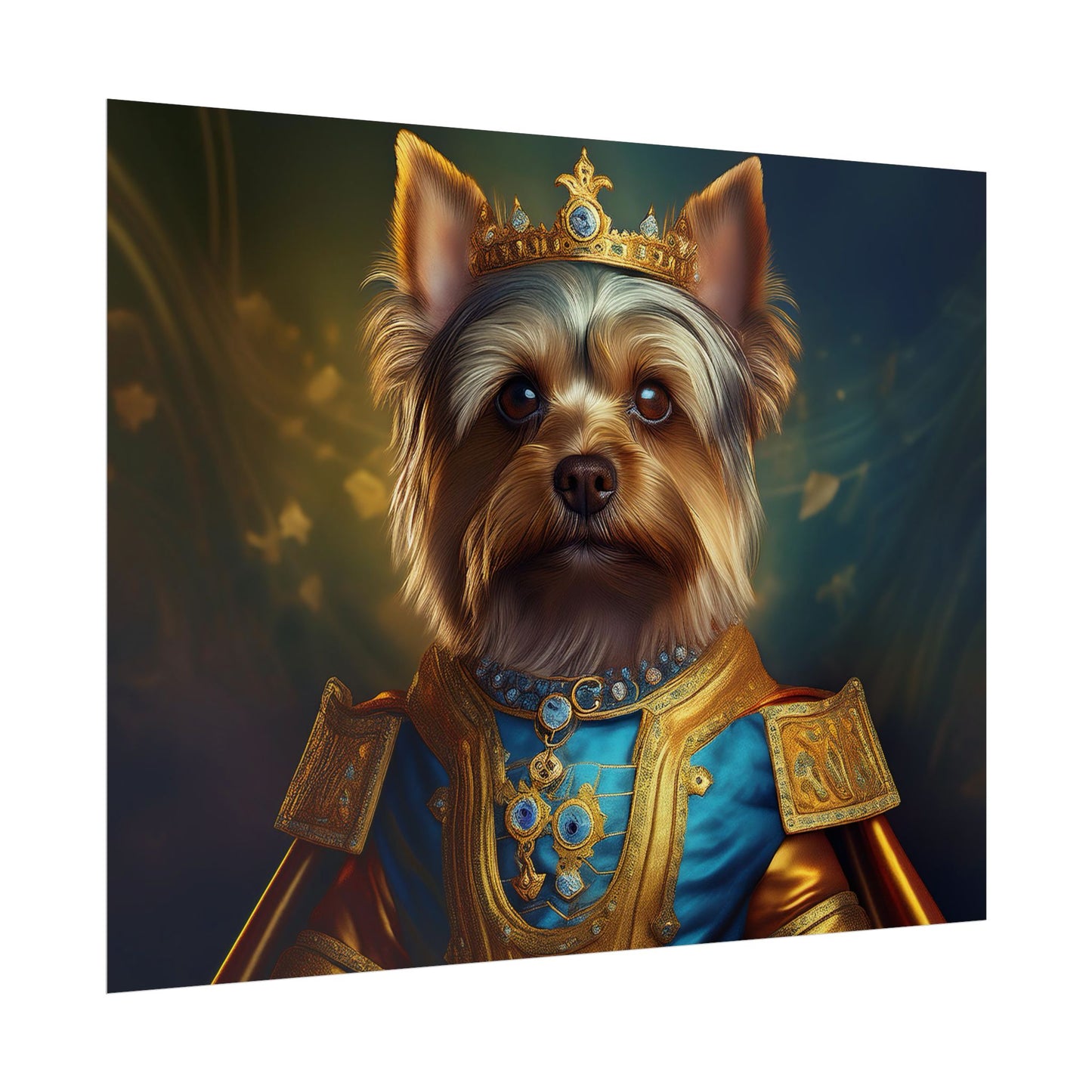 Yorkshire Terrier Dog Renaissance Pet Portrait Print | Wall Art | Wall Print | Dog Art