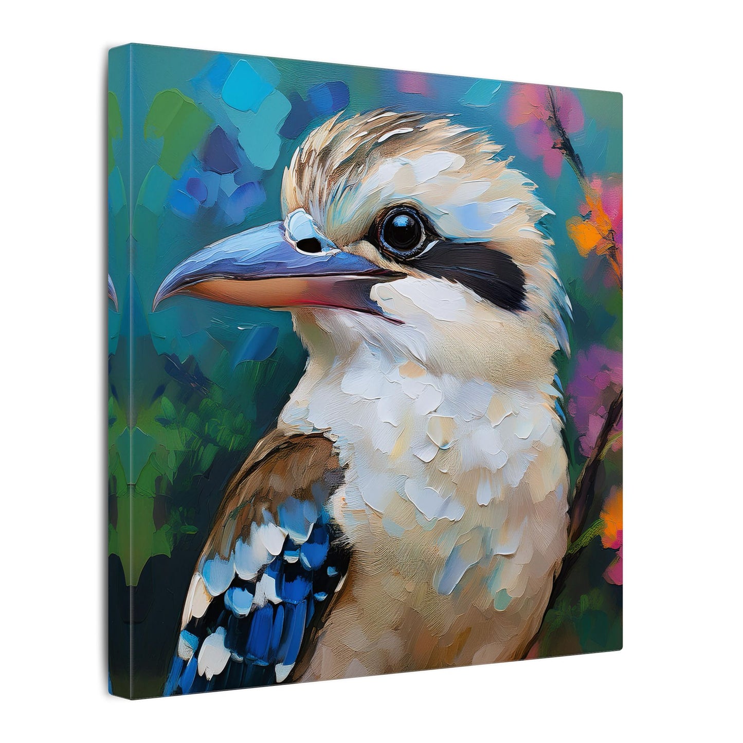 Vibrant Kookaburra Australia Bird Canvas Print, Nature Lover Gift, Wall Print, Australia Art, Bird Art