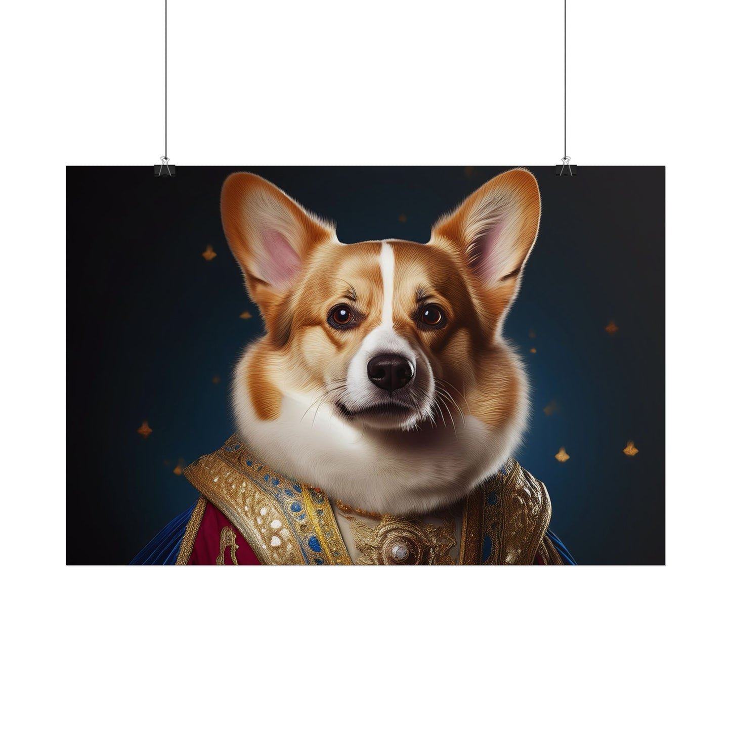 Pembroke Welsh Corgi Renaissance Pet Portrait Print | Wall Art | Wall Print | Dog Art