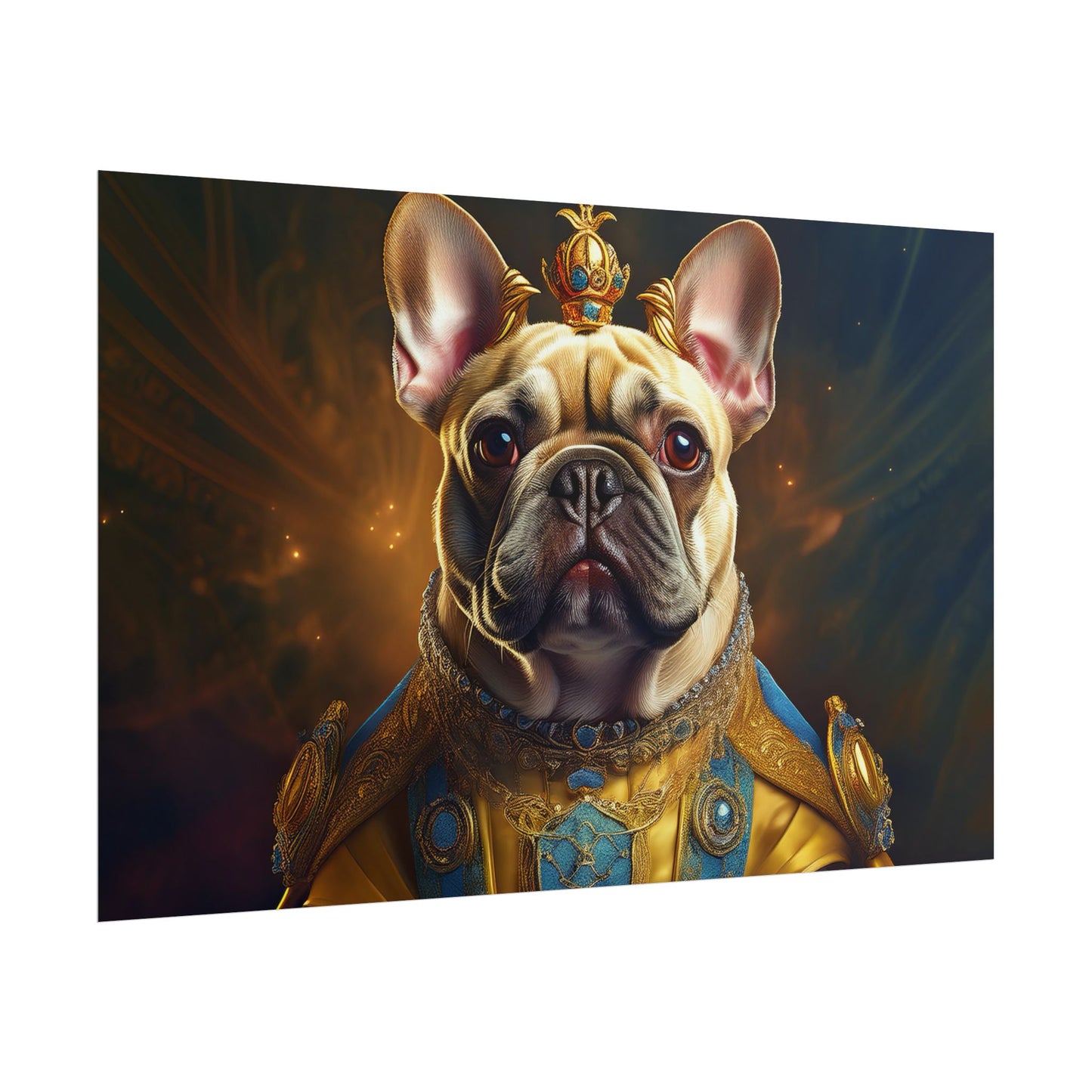 French Bulldog Renaissance Portrait Art Print, Wall Decor Gift, Animal Lover Home Decor, Dog Wall Art
