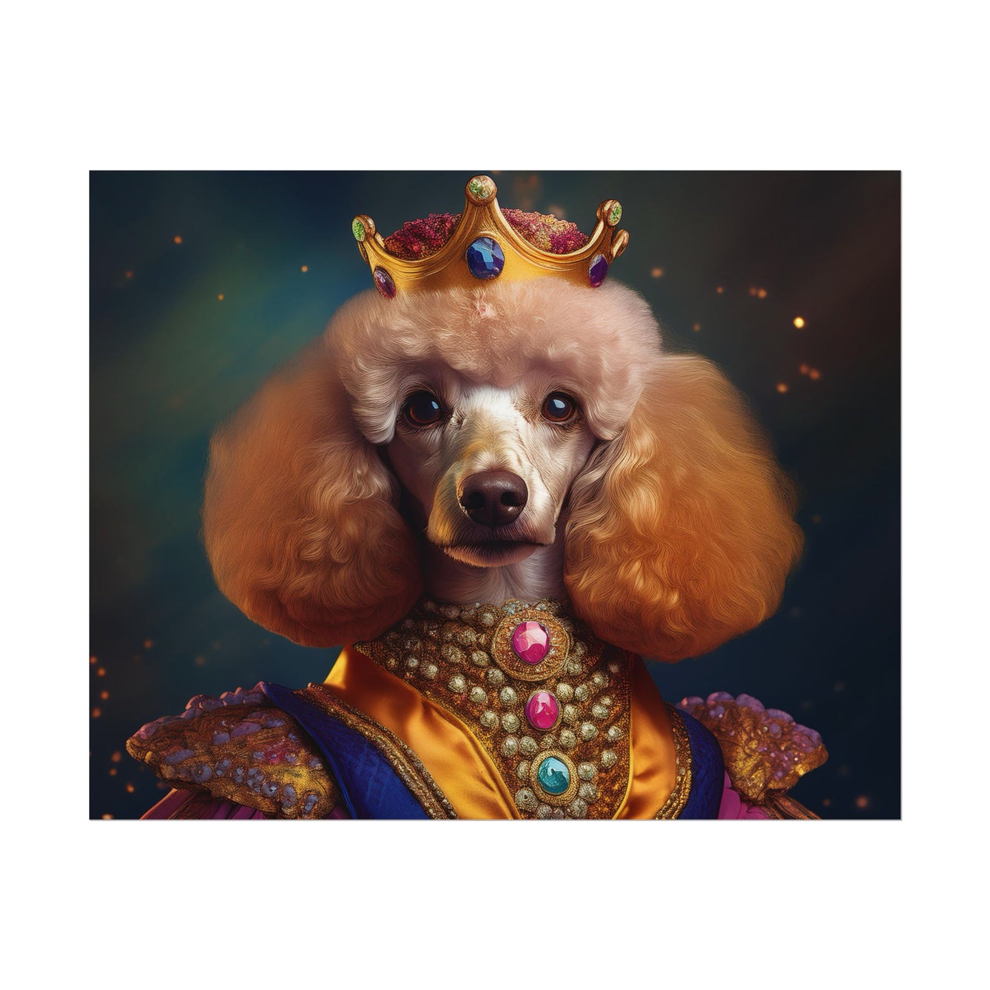 Poodle Dog Renaissance Pet Portrait, Dog Lover Gift, Animal Lover, Home Decor, Wall Art, Wall Print