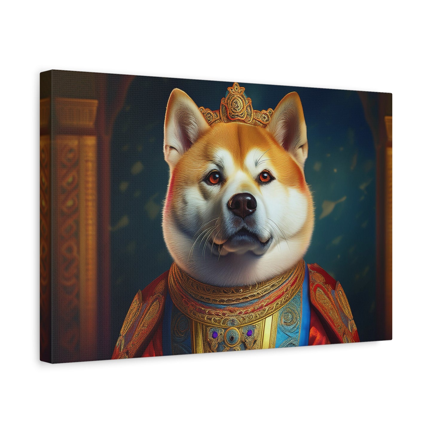 Shiba Renaissance Pet Portrait on Canvas, wall art, wall print, dog portrait, dog art