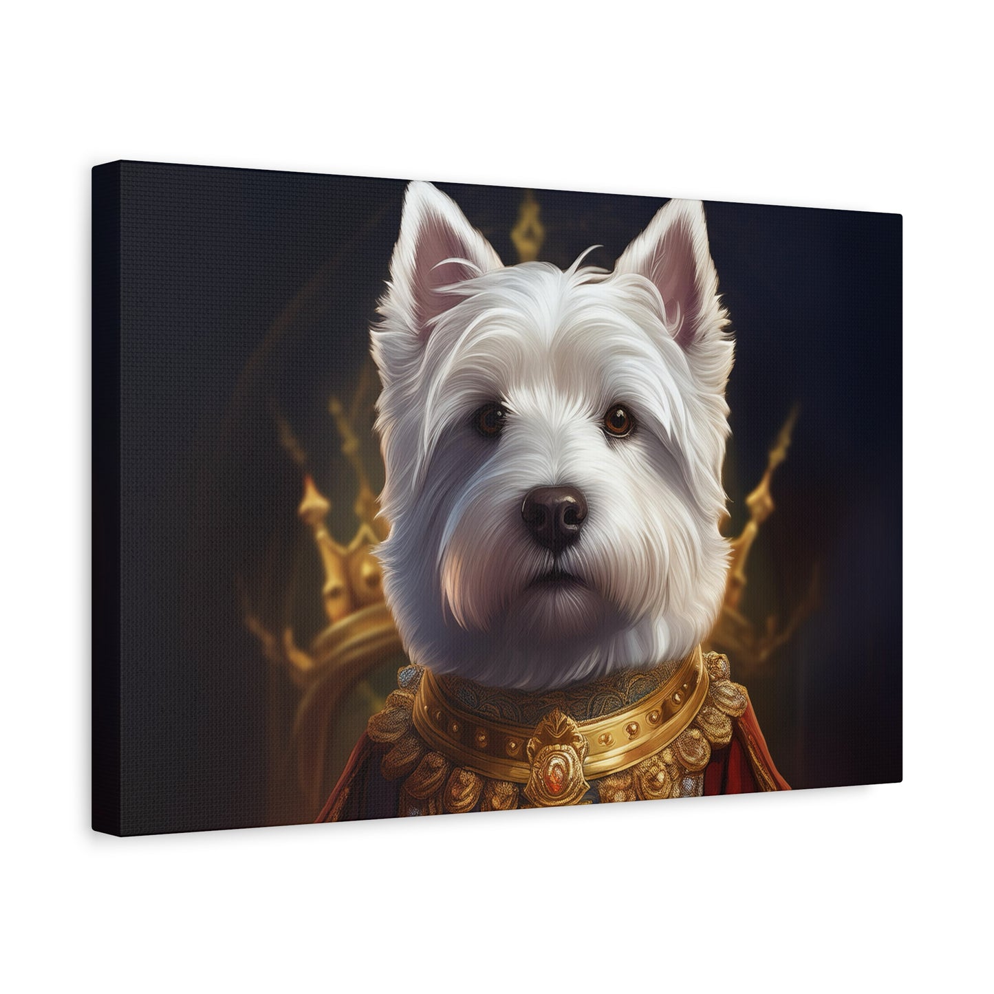 West Highland White Terrier Pet Portrait Renaissance - Canvas, wall art, wall print, dog portrait, dog art