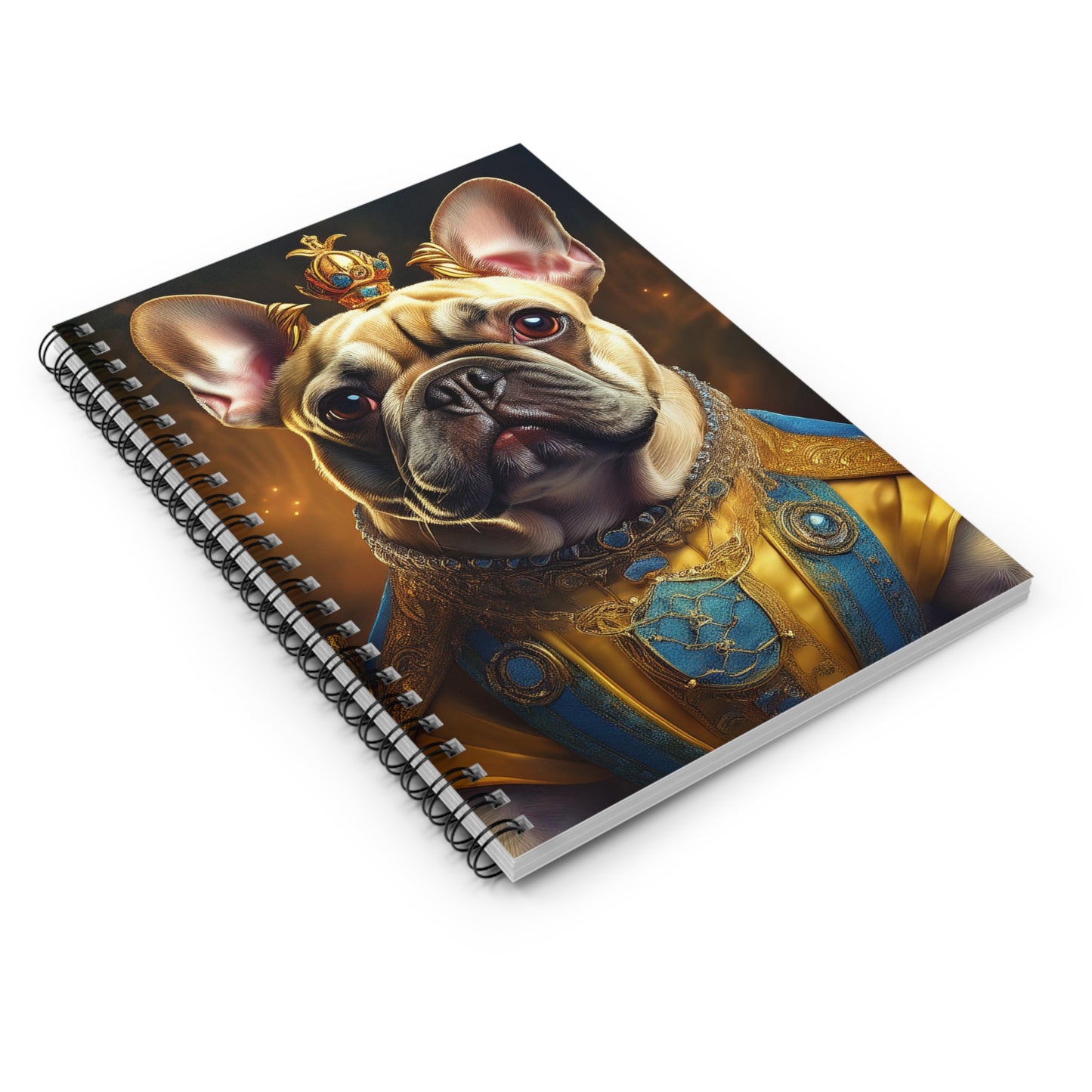 French Bulldog Renaissance Pet Portrait Spiral Notebook, Writing Journal, Note-Taking, Unique Dog Lover Gift