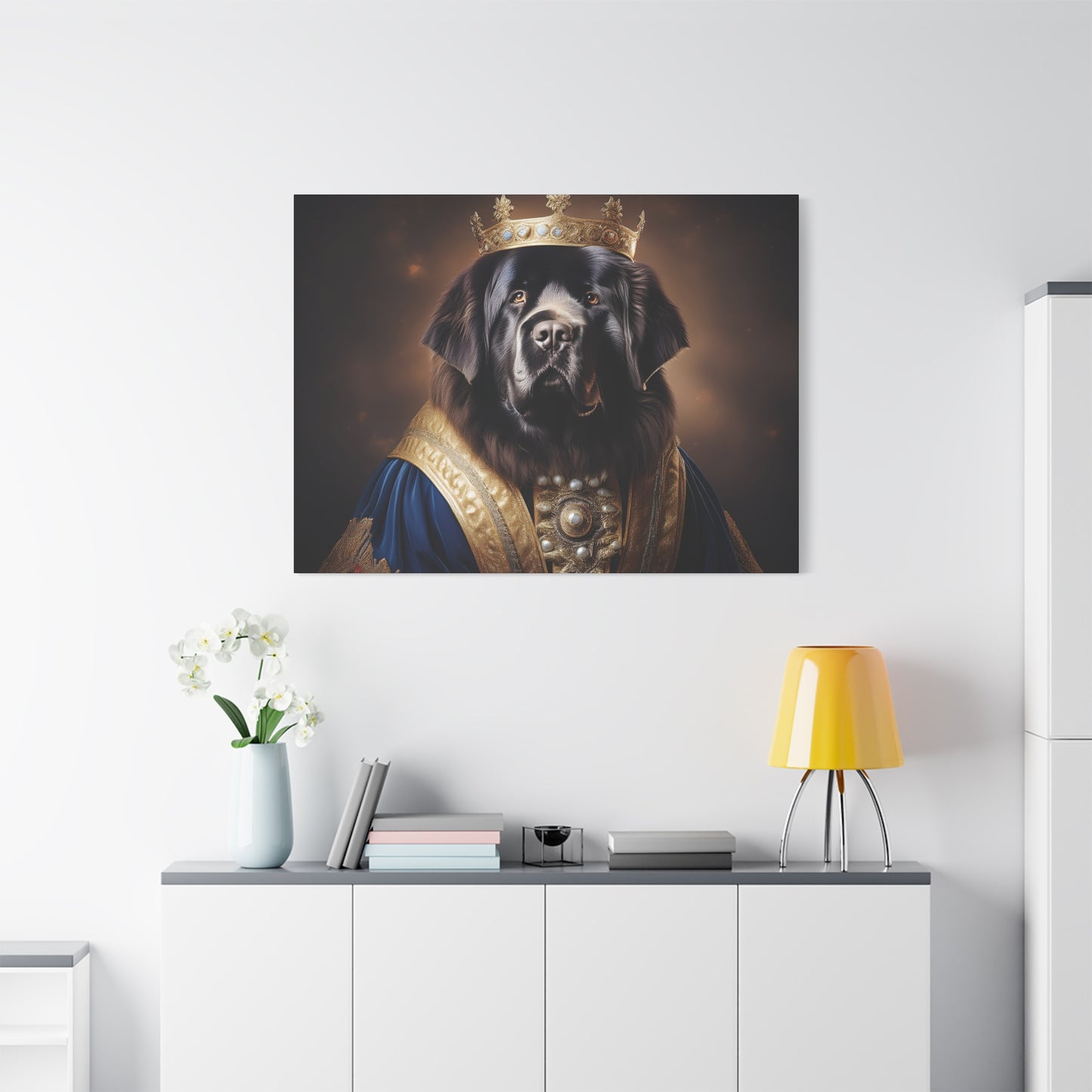 Newfoundland Renaissance Pet Portrait on Canvas | wall art | wall print