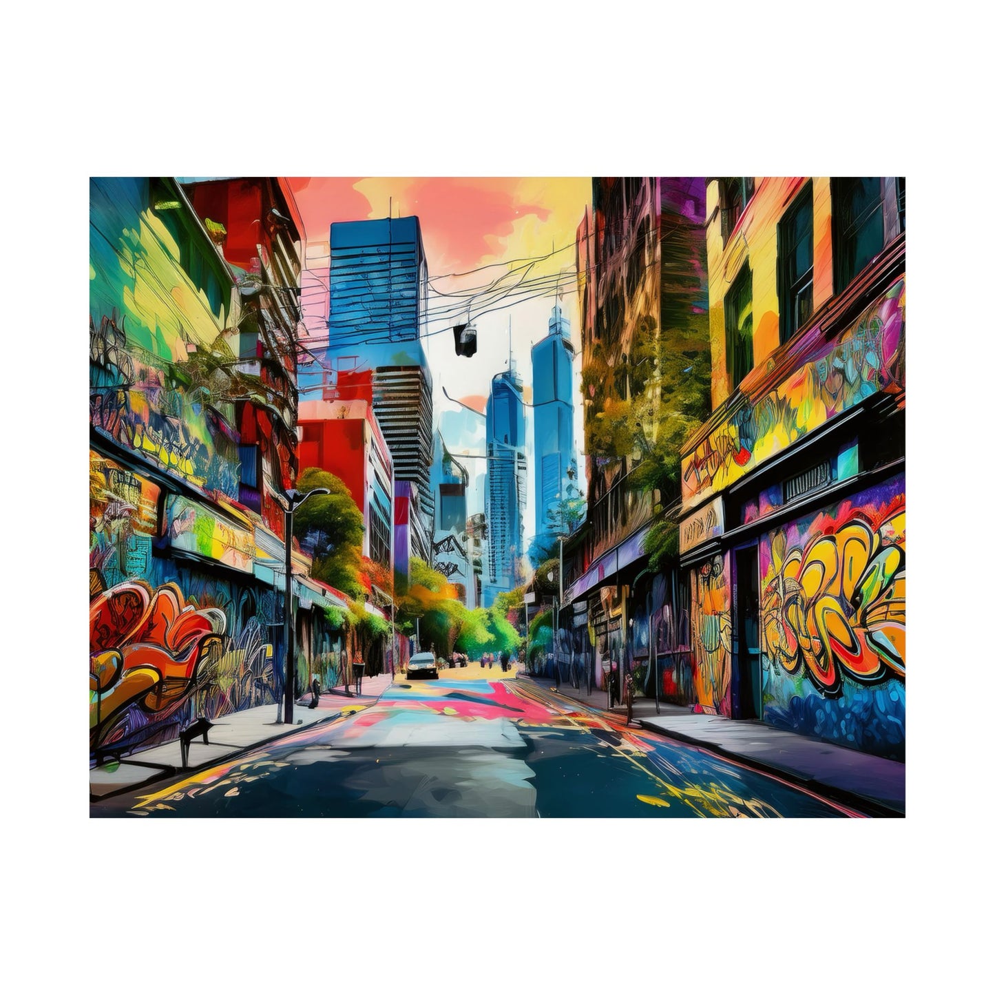 Melbourne Street Graffiti Australia Print | Style 1 | Wall Art | Wall Print