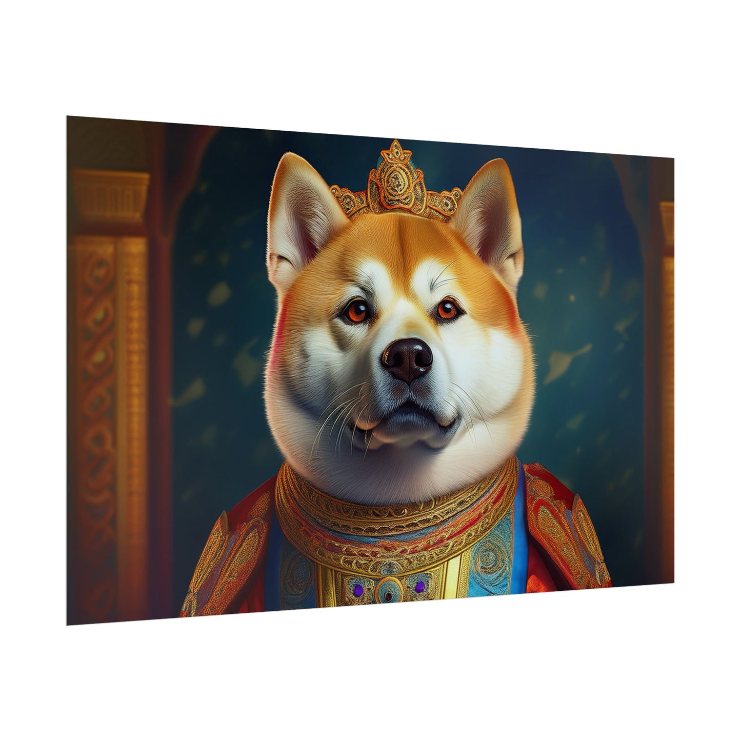 Shiba Dog Renaissance Portrait Print, Art Print, Wall Decor Gift, Animal Lover Home Decor, wall prints, wall art