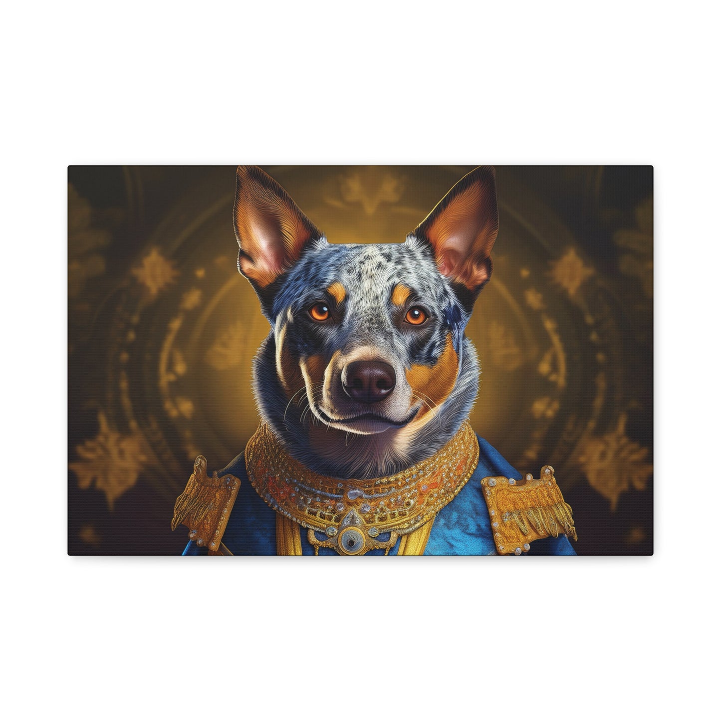 Australian Cattle Dog Renaissance Pet Portrait on Canvas | wall art | wall print