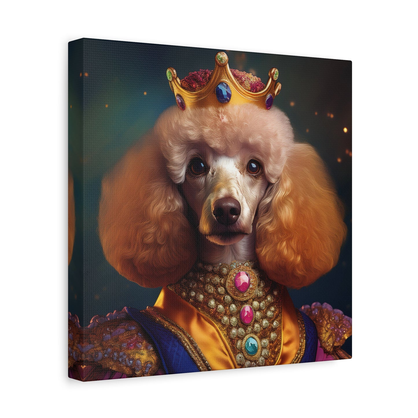 Poodle Pet Dog Renaissance Portrait on Canvas | Wall art | wall print
