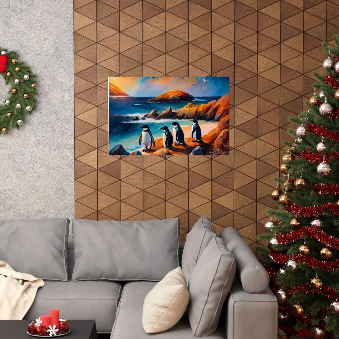 Phillip Island Little Penguins Australia Wall Art | Vibrant Wall Print | Unique Painting Print | Style 2 | Wall Art | Wall Print