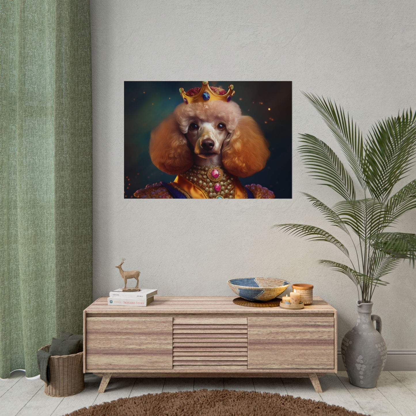 Poodle Dog Renaissance Pet Portrait, Dog Lover Gift, Animal Lover, Home Decor, Wall Art, Wall Print