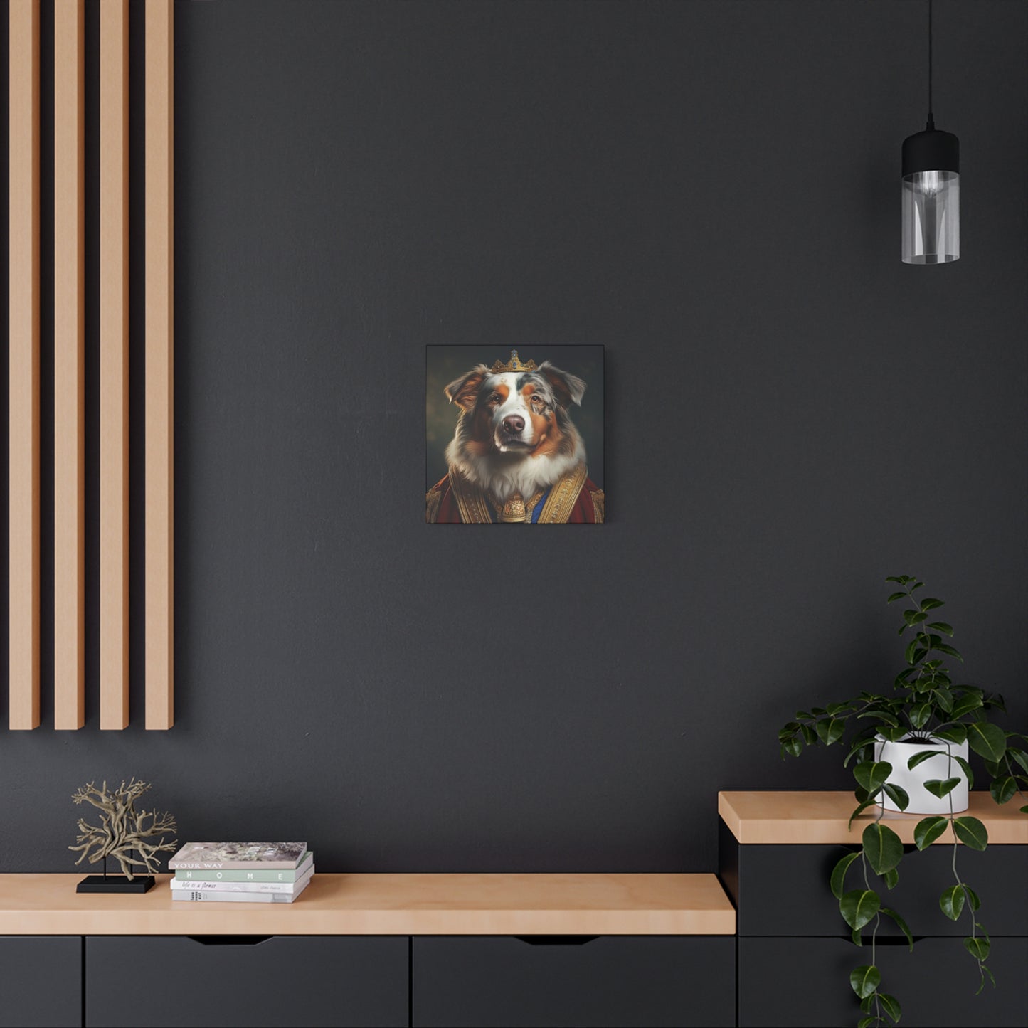 Australian Shepherd Pet Portrait Renaissance - Canvas, wall art, wall print, dog art, dog print