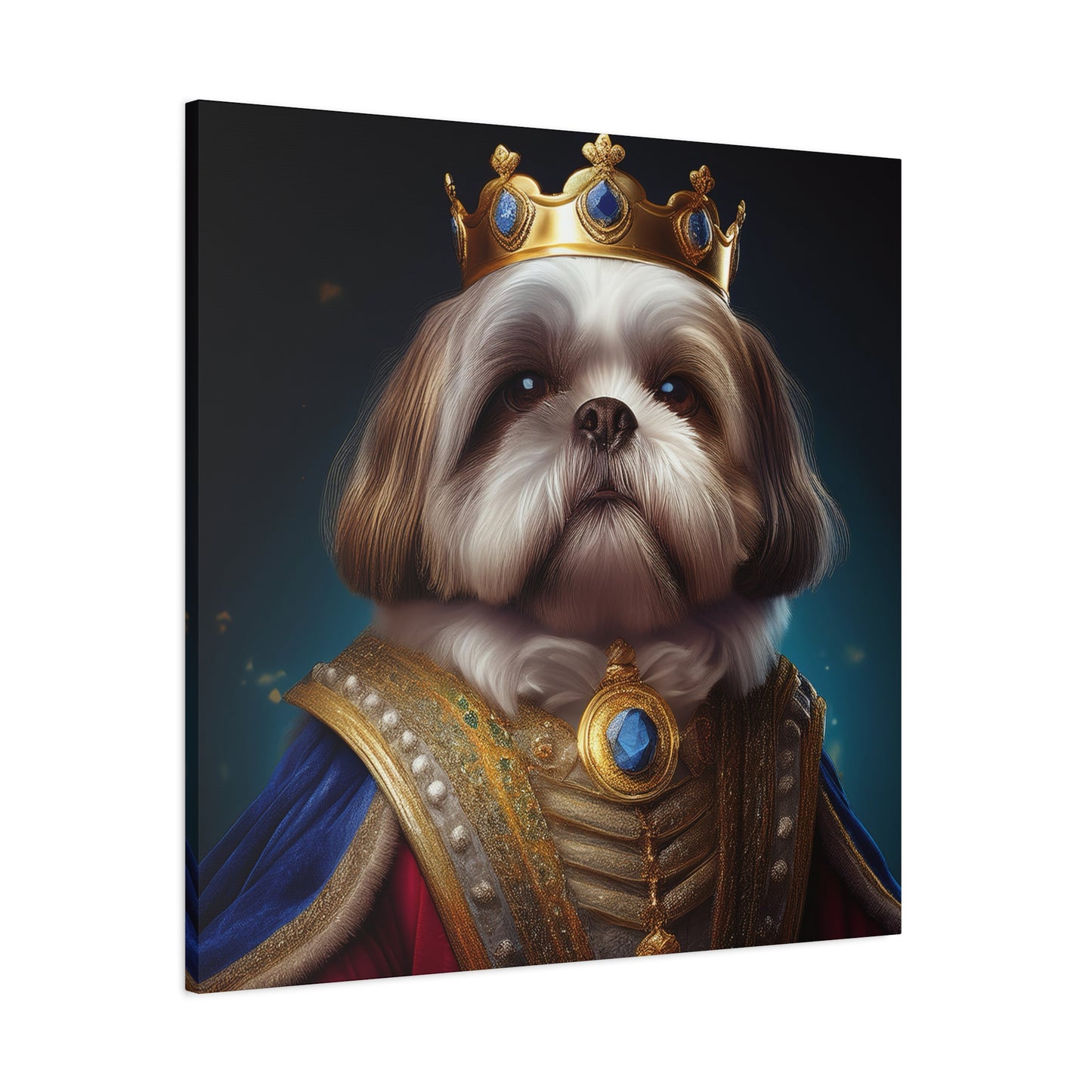 Shih Tzu Renaissance Pet Portrait on Canvas | wall art, wall print, dog portrait, dog art
