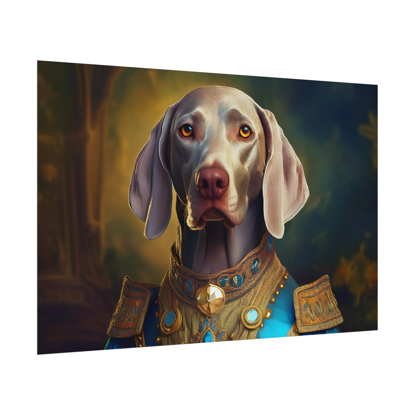 Weimaraner Renaissance Pet Portrait Print, wall print, wall art, Animal Lover Home Decor, Dog Wall Art