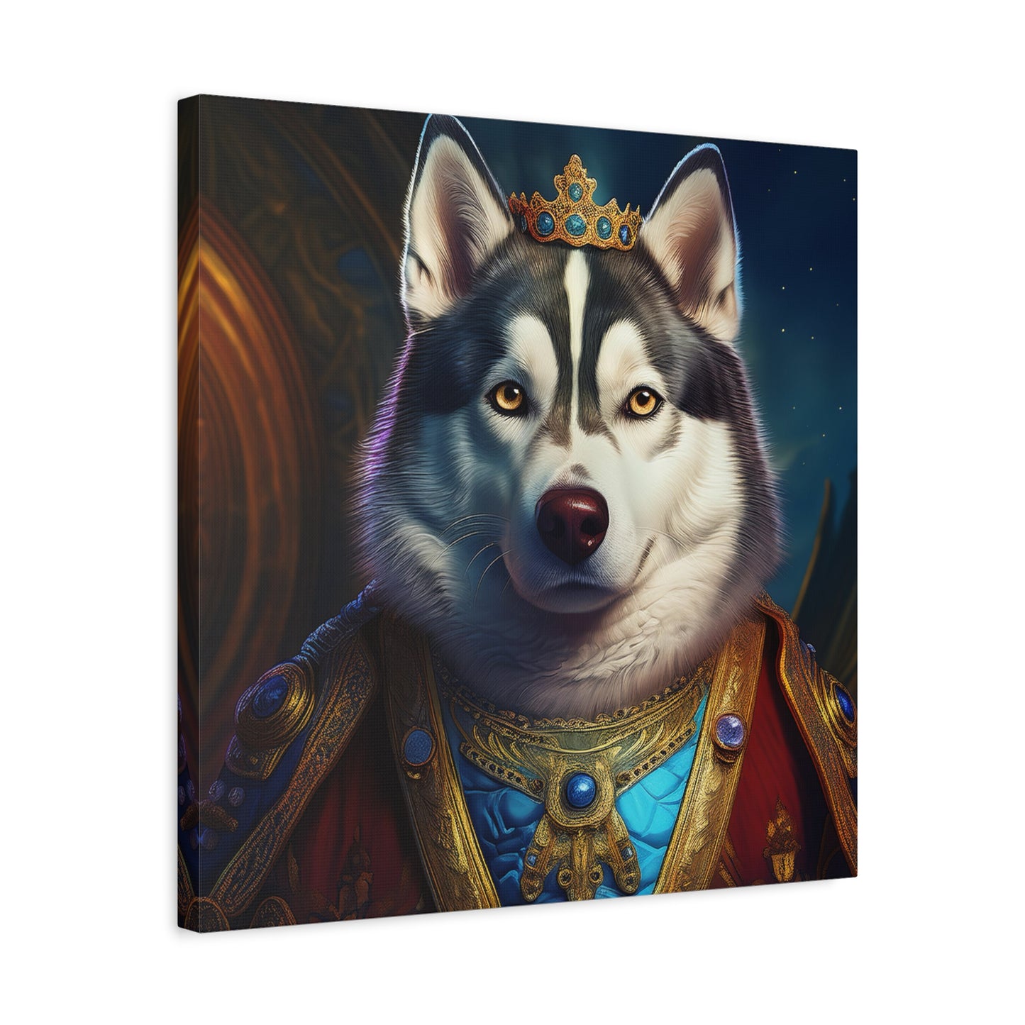 Siberian Husky Renaissance Pet Portrait on Canvas, wall art, wall print, dog portrait, dog art