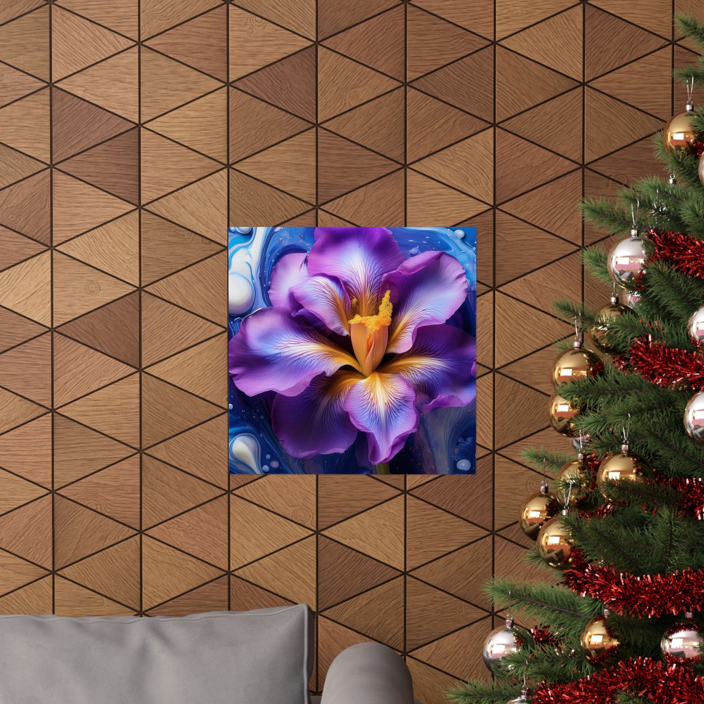 Abstract Floral Iris Wall Art Print | Style 4 | Wall Print | Botanical Wall Art