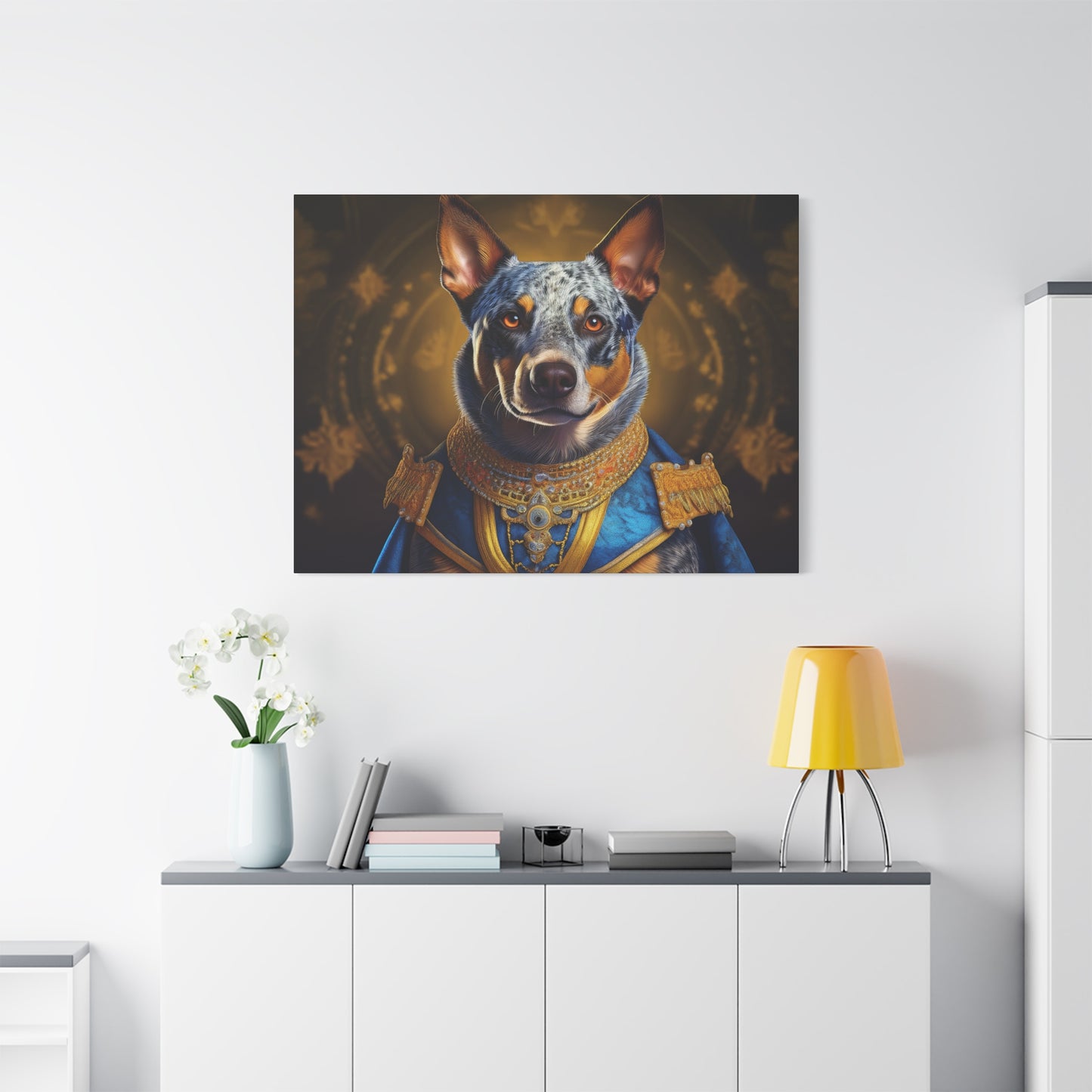 Australian Cattle Dog Renaissance Pet Portrait on Canvas | wall art | wall print