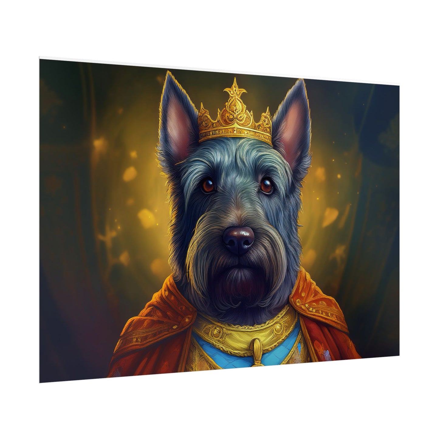 Scottish Terrier Renaissance Pet Portrait Print, Dog Lover Wall Art, Animal Artwork, wall prints, wall art, Dog Memorial Gift