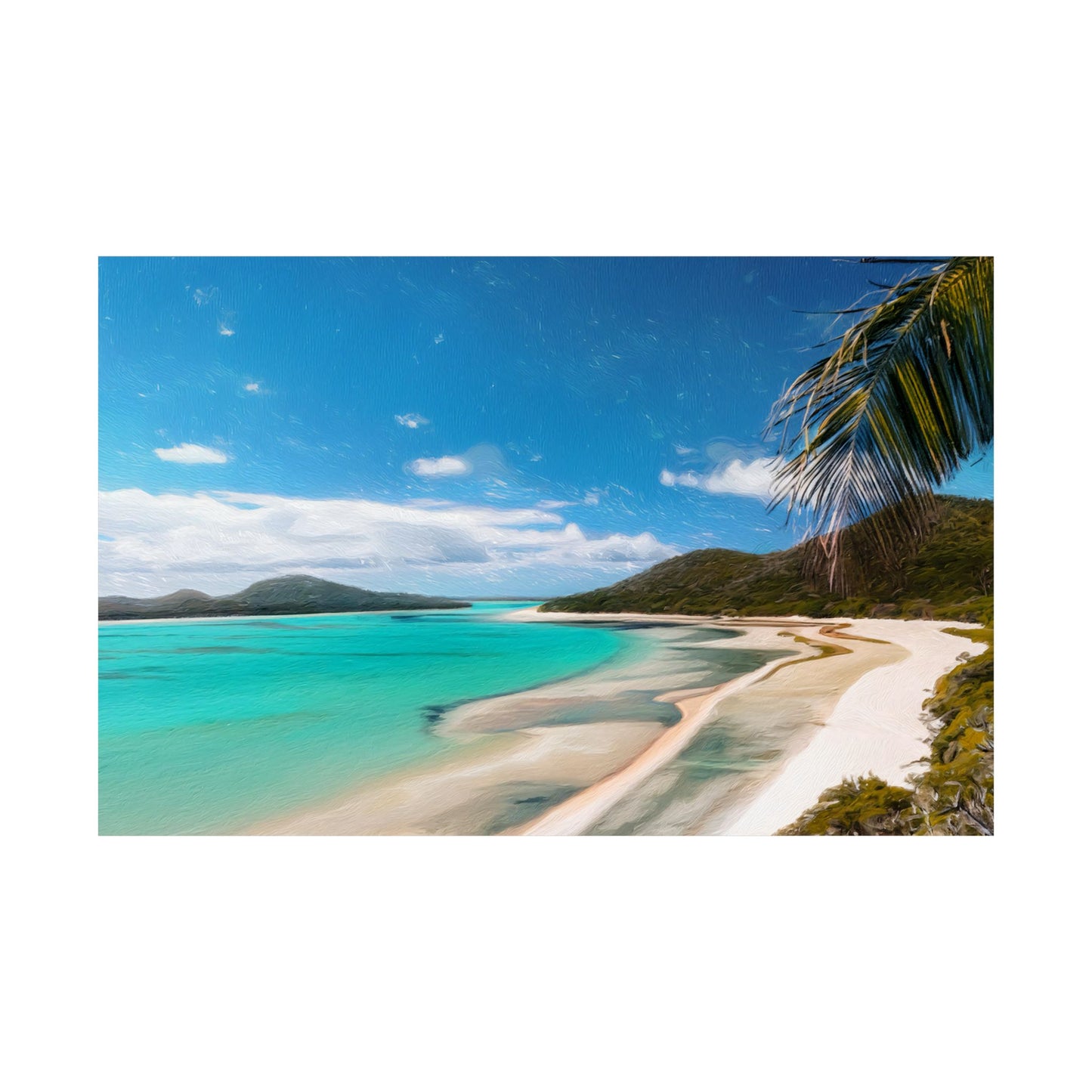 Whitehaven Beach Australia Coastal Print | Style 1 | Wall Art | Wall Print