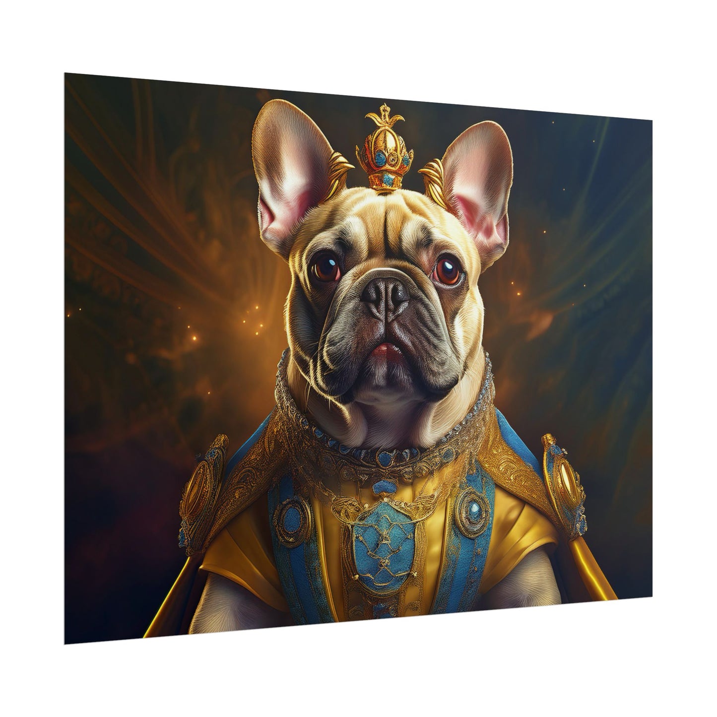French Bulldog Renaissance Portrait Art Print, Wall Decor Gift, Animal Lover Home Decor, Dog Wall Art