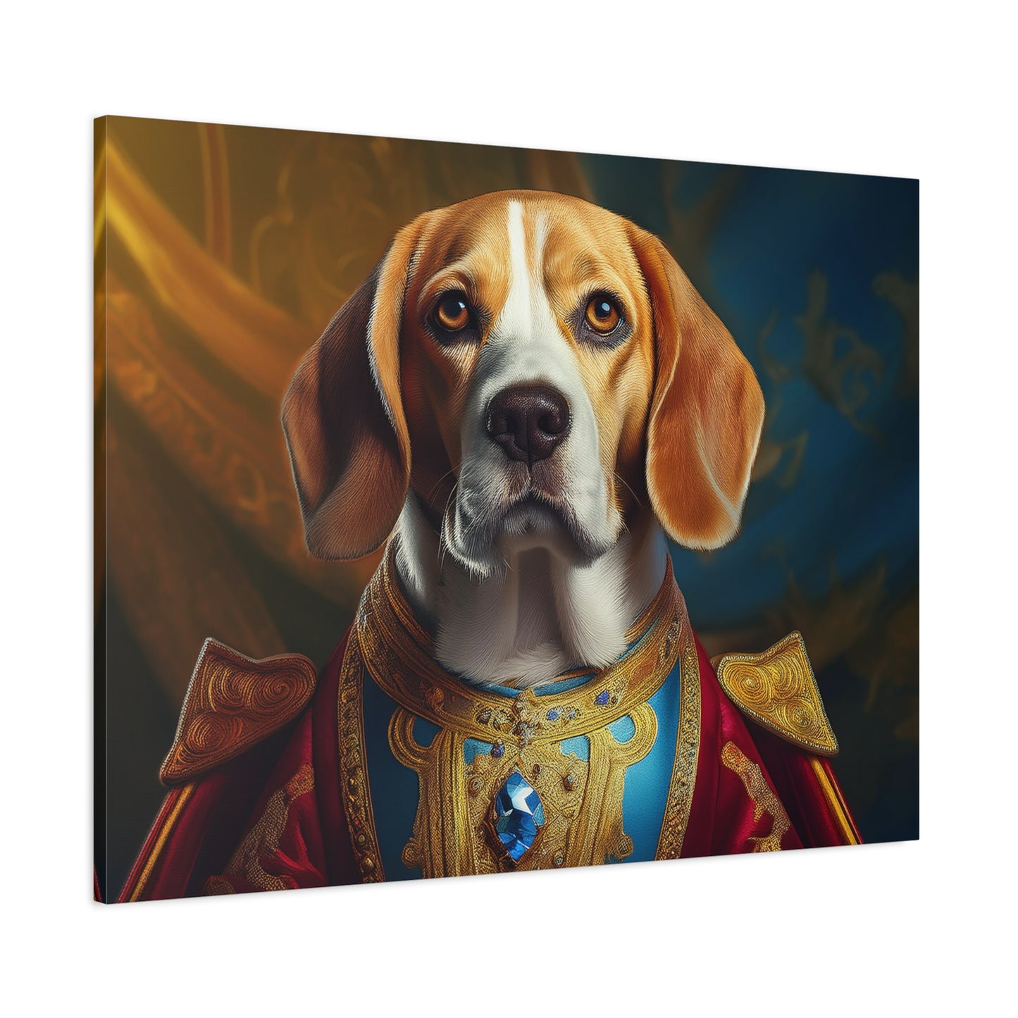 Beagle Renaissance Pet Dog Portrait - Canvas, wall art, wall print, dog portrait, dog art
